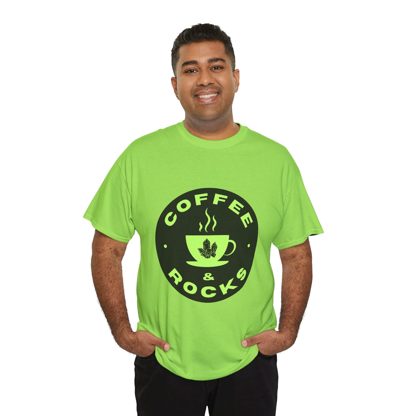 Coffee & Rocks Unisex Heavy Cotton Tee - Perfect Geology Shirt for Coffee Lovers
