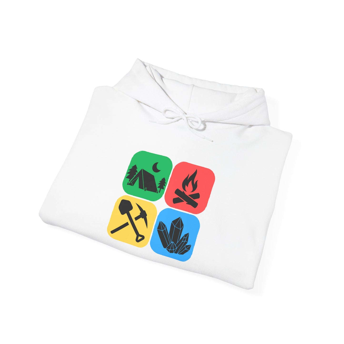 Camping Hoodie for Rockhounds, Geologists, & Crystal Digging Adventures - Unisex Hooded Sweatshirt