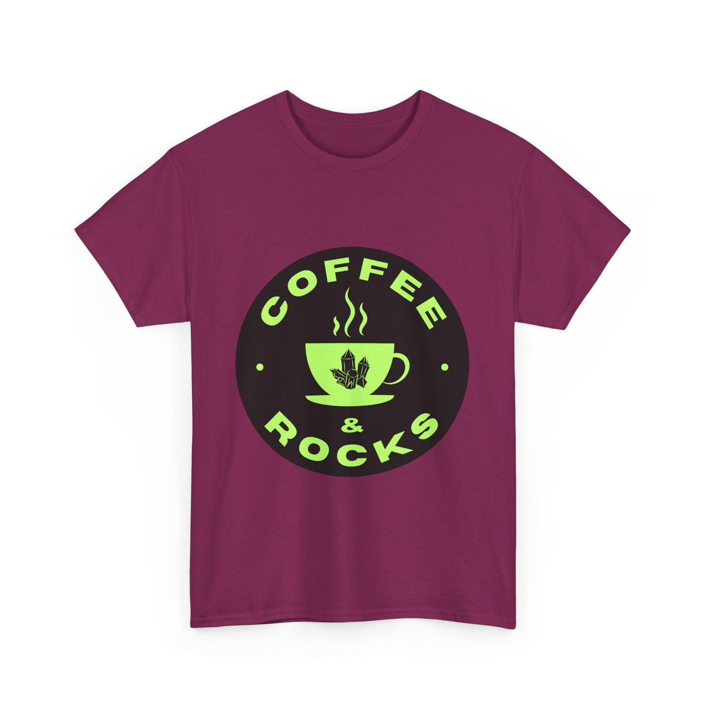 Coffee & Rocks Unisex Heavy Cotton Tee - Perfect Geology Shirt for Coffee Lovers