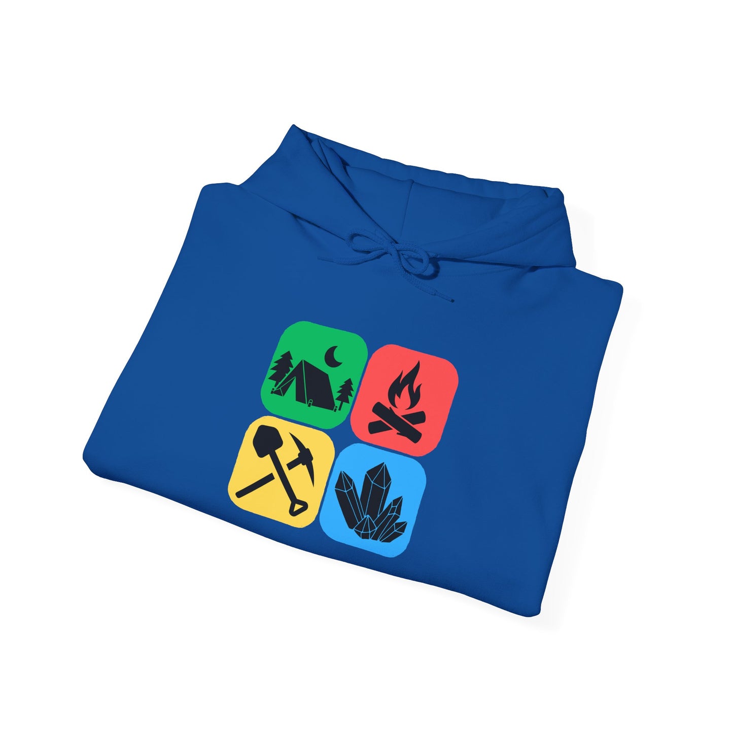 Camping Hoodie for Rockhounds, Geologists, & Crystal Digging Adventures - Unisex Hooded Sweatshirt