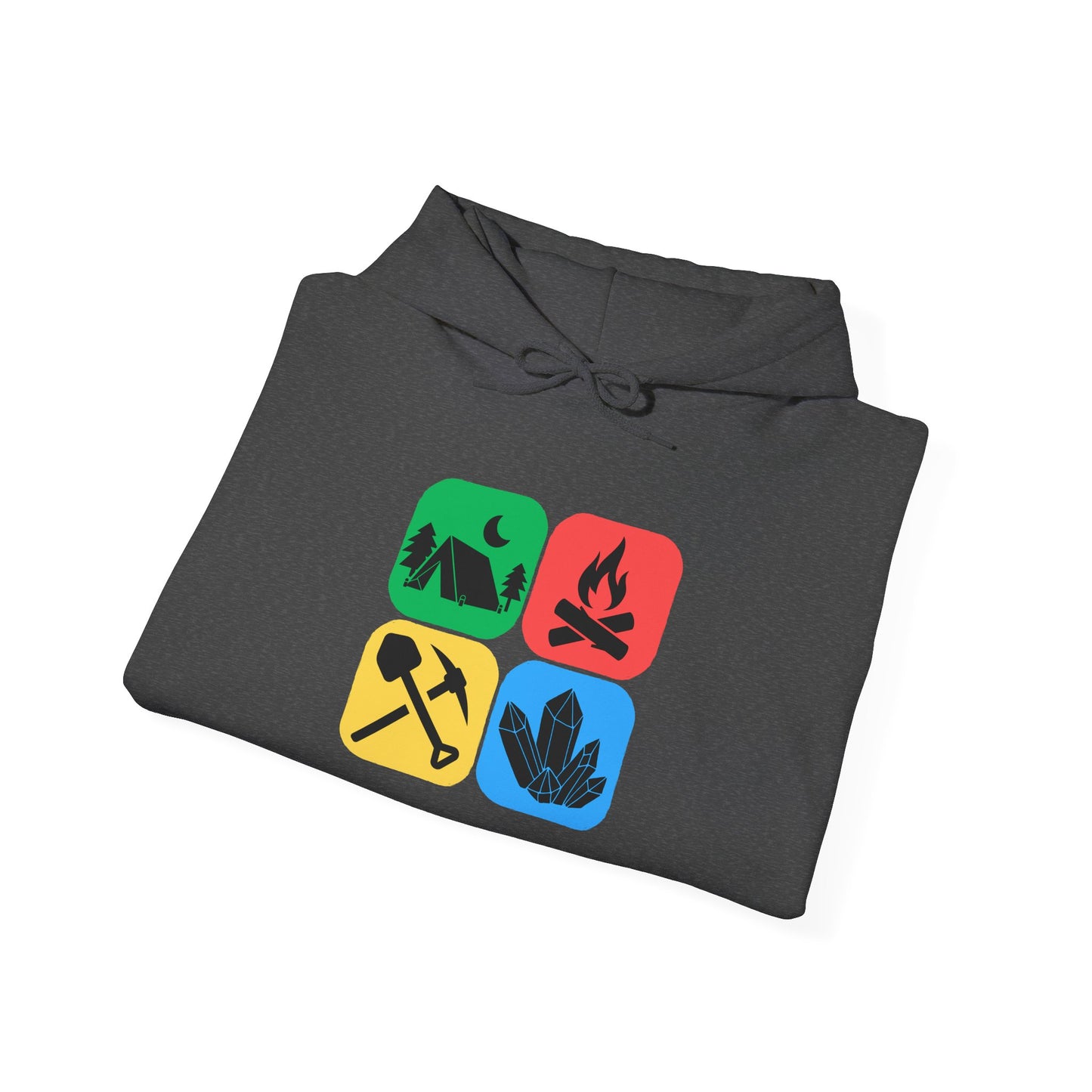 Camping Hoodie for Rockhounds, Geologists, & Crystal Digging Adventures - Unisex Hooded Sweatshirt