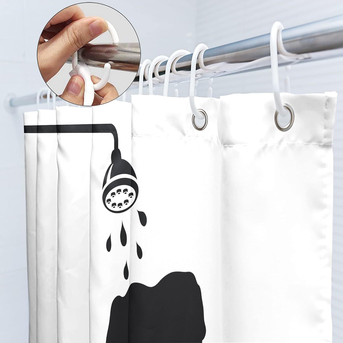 Dinosaur Silhouette Shower Curtain – Prehistoric Style for Science Lovers and Bold Bathrooms