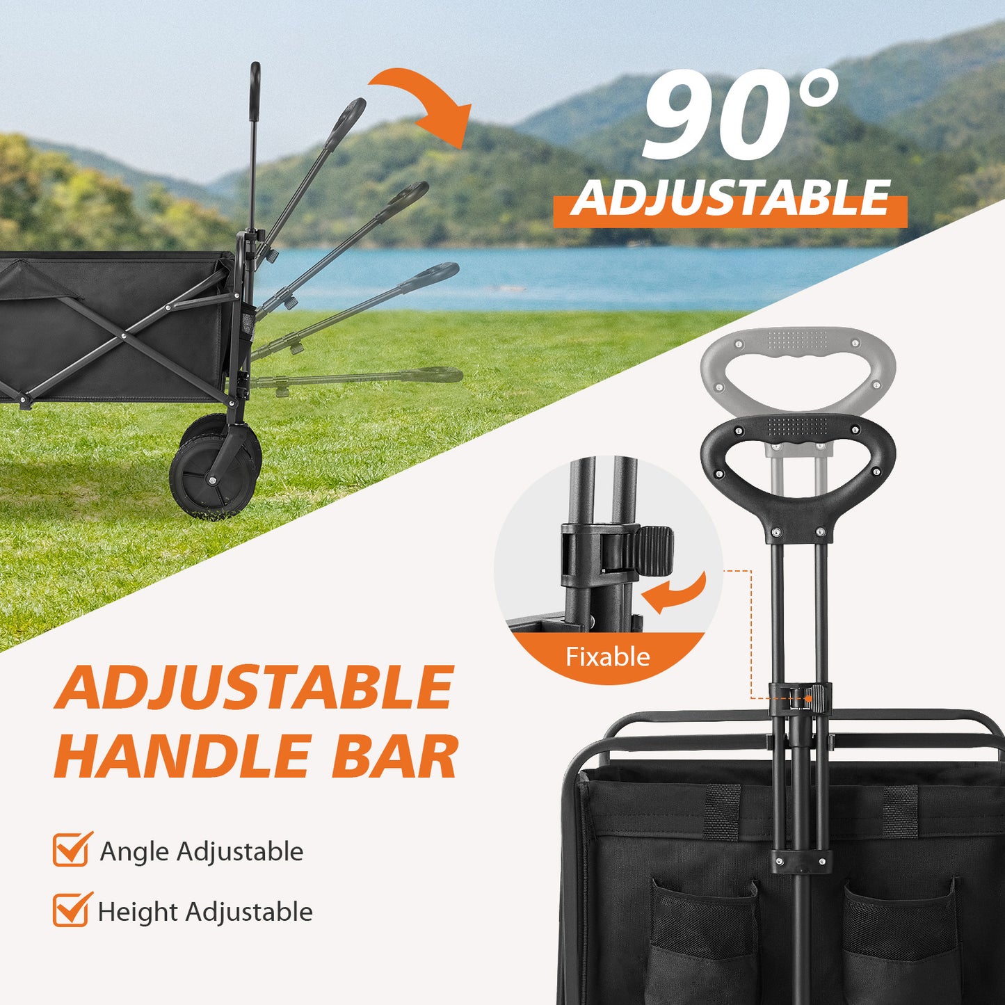 Foldable Wagon For Camping And Shopping, Great for Rock Shows!