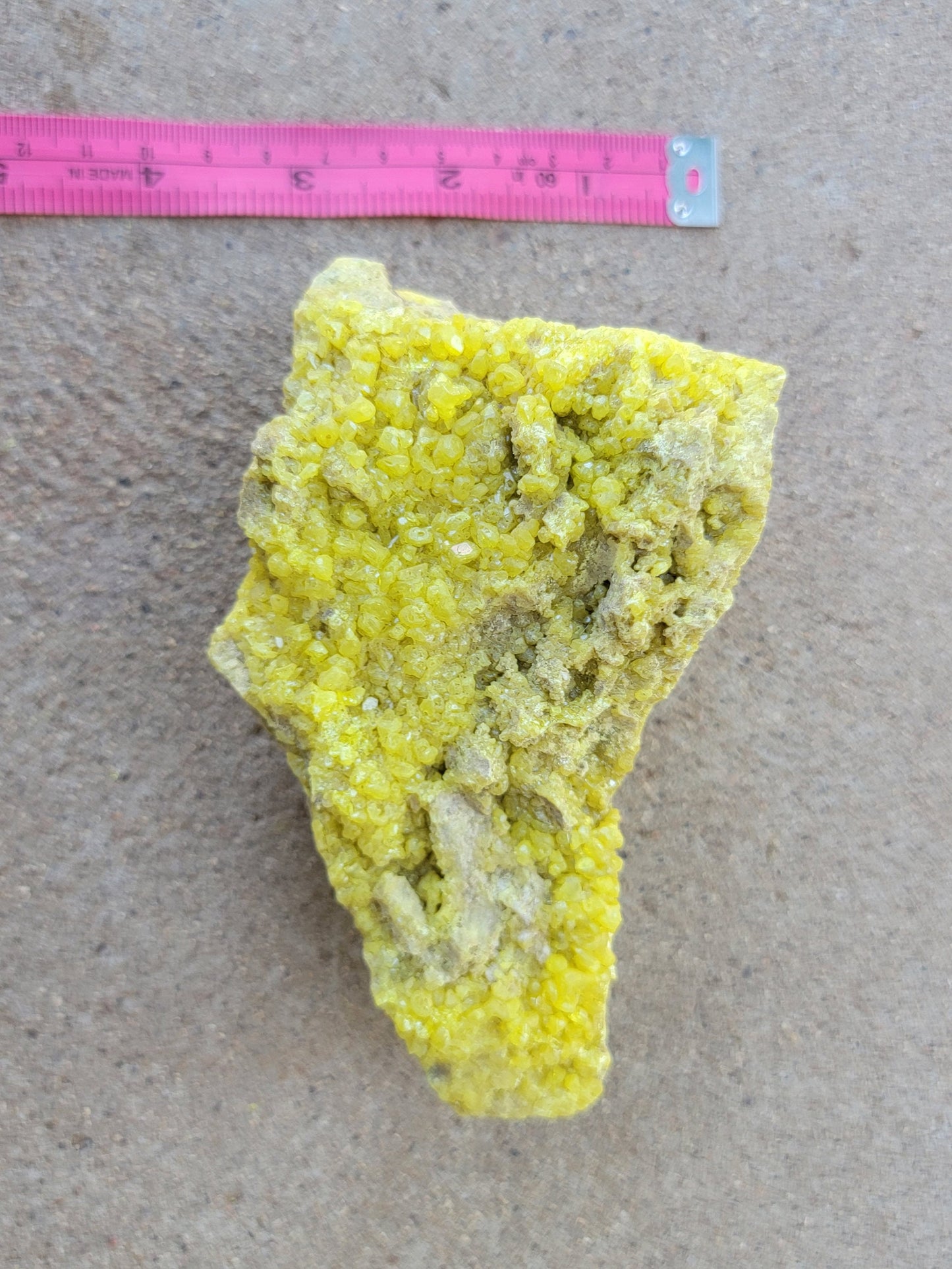 459 g Natural Sulfur Rock Specimen | Yellow Crystal Display Mineral | Raw Stone | Geology Gift | Bolivia