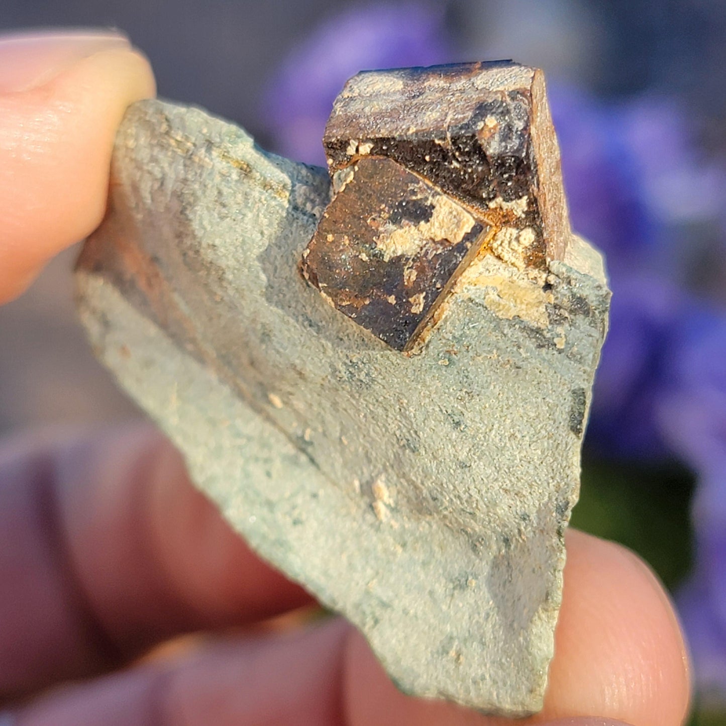Twinned Limonite after Pyrite Cubes on Matrix from the Harquahala Mountains, Arizona | Pseudomorph Rock Specimen | 12 g | Geology Gift