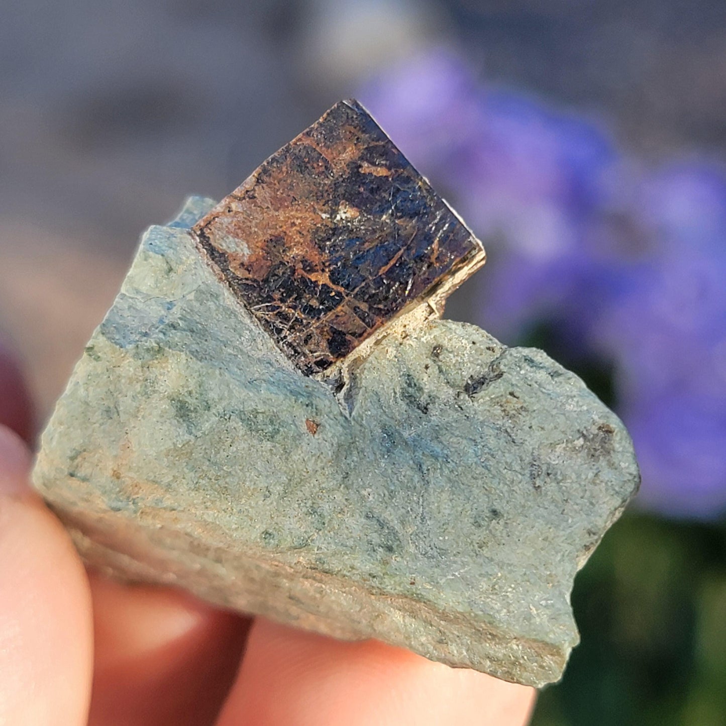Twinned Limonite after Pyrite Cubes on Matrix from the Harquahala Mountains, Arizona | Pseudomorph Rock Specimen | 12 g | Geology Gift