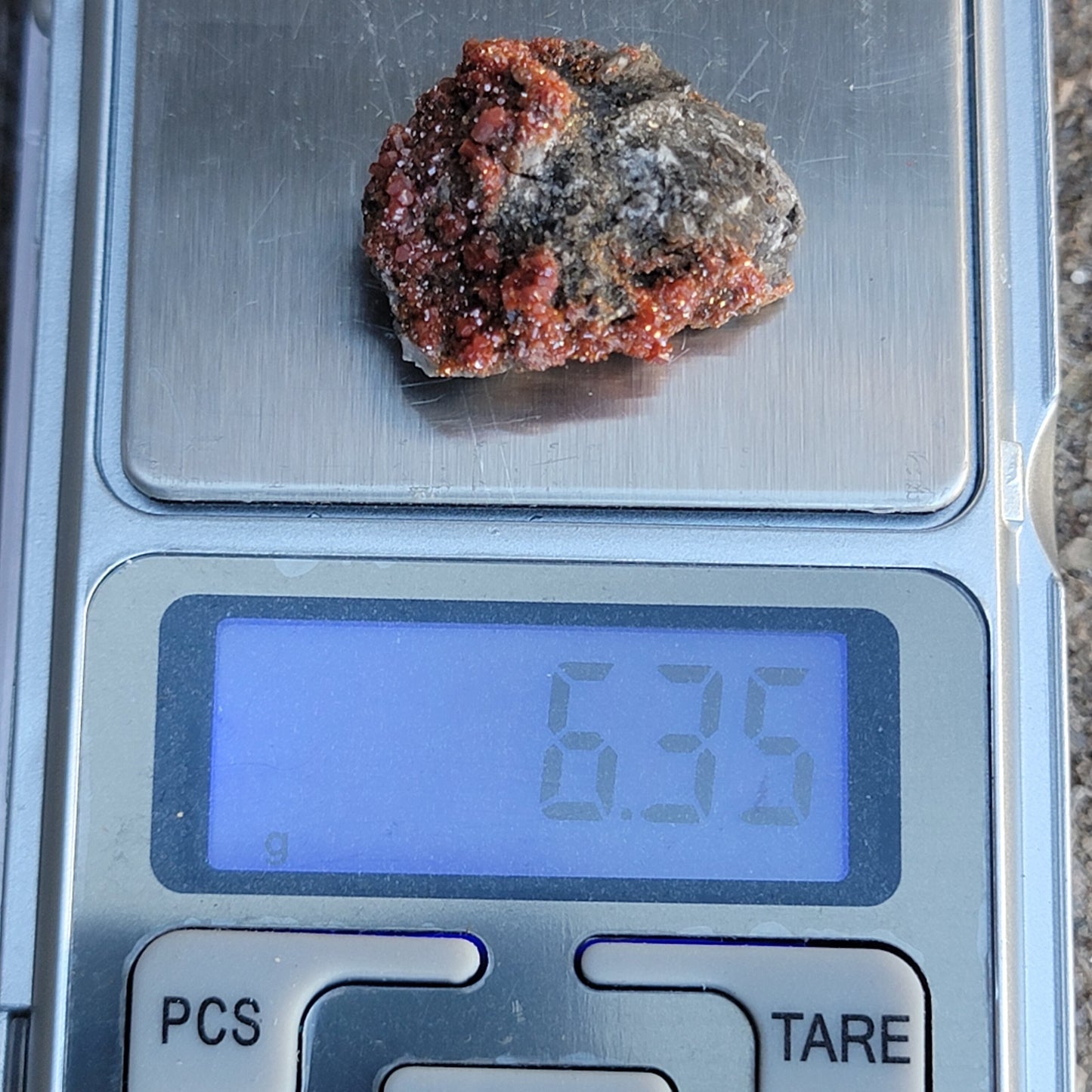 Arizona Vanadinite Rock | Red Crystals | La Paz County | Arizona | Raw Stone | 6.35g