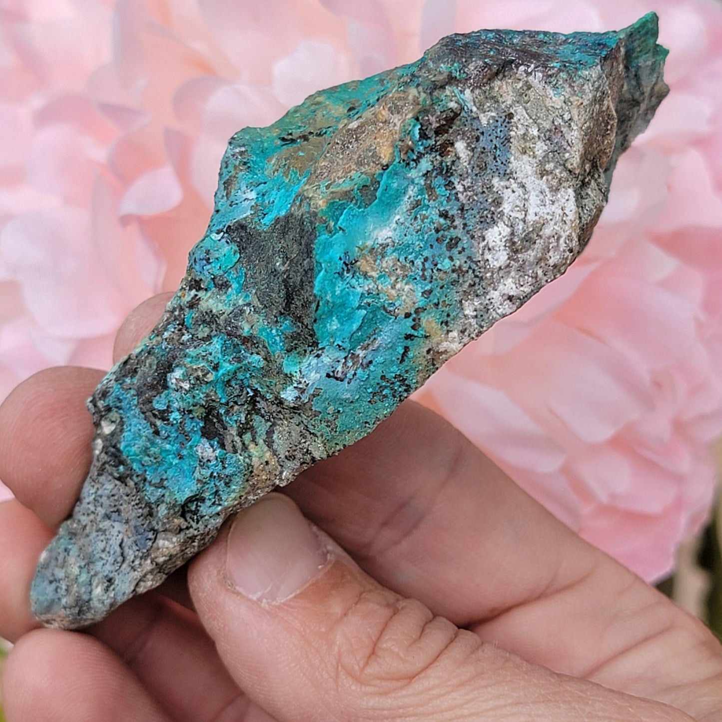 Blue and Green Chrysocolla Rock Specimen 119.69g | Copper Ore | Planet Mine | Arizona | Raw Stone