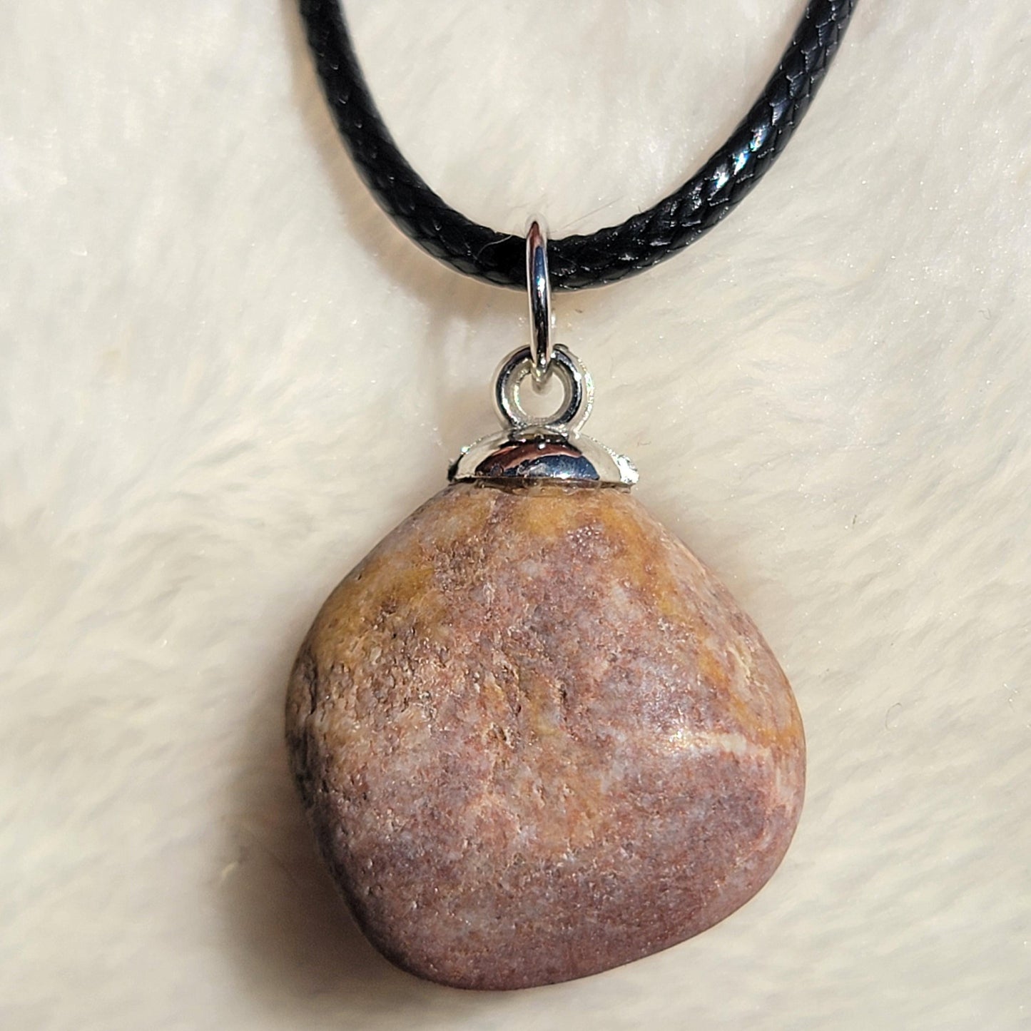 Natural River Rock Stone Pendant Necklace | Nature Themed Jewelry | Rockhound Gift