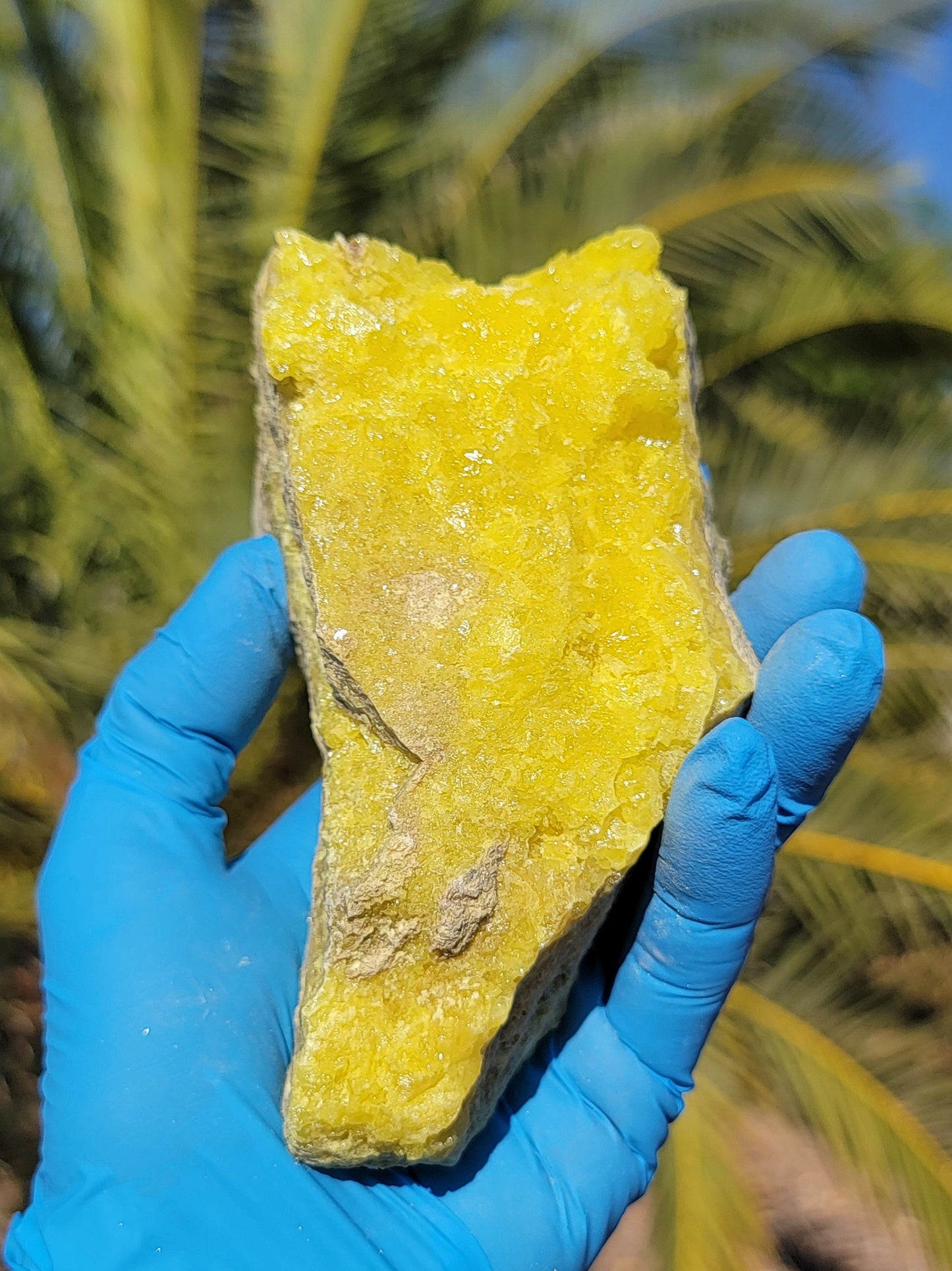 459 g Natural Sulfur Rock Specimen | Yellow Crystal Display Mineral | Raw Stone | Geology Gift | Bolivia