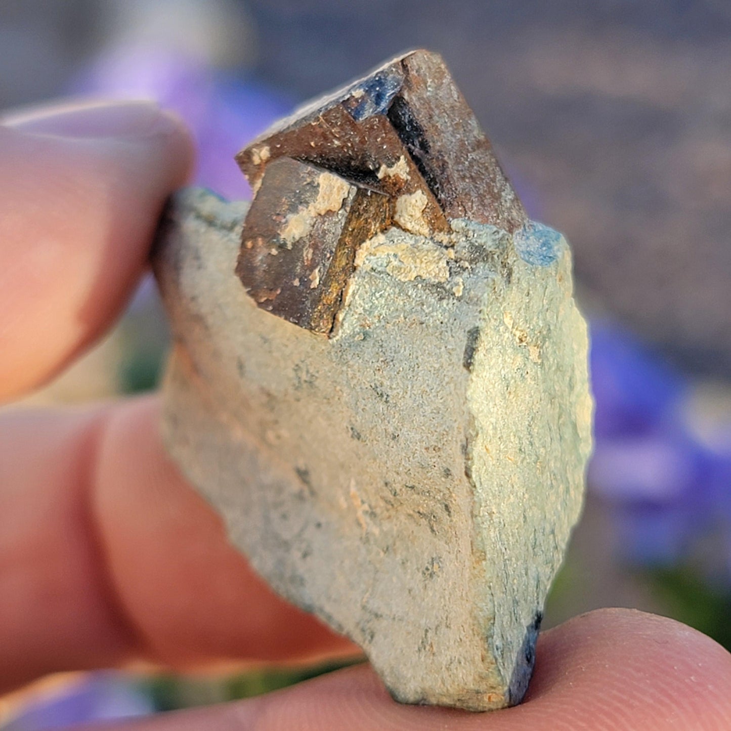 Twinned Limonite after Pyrite Cubes on Matrix from the Harquahala Mountains, Arizona | Pseudomorph Rock Specimen | 12 g | Geology Gift