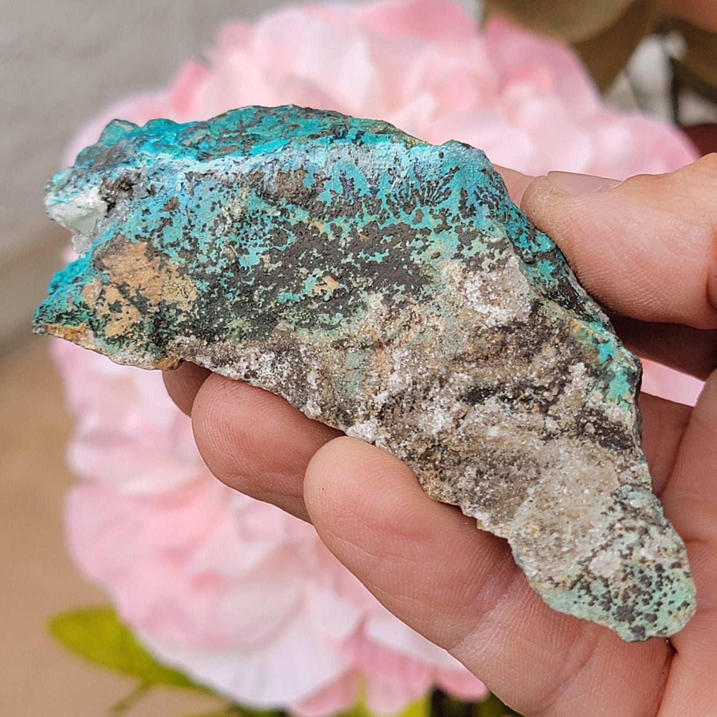Blue and Green Chrysocolla Rock Specimen 119.69g | Copper Ore | Planet Mine | Arizona | Raw Stone