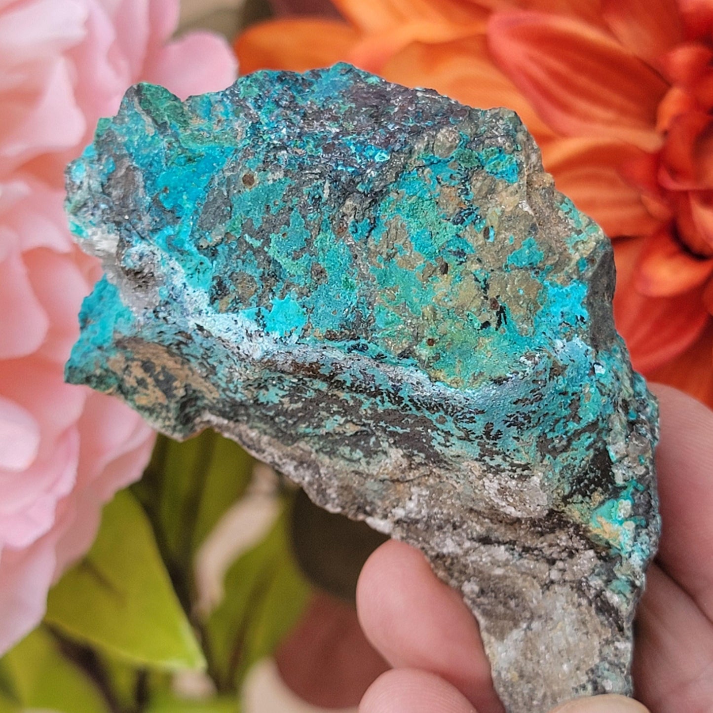 Blue and Green Chrysocolla Rock Specimen 119.69g | Copper Ore | Planet Mine | Arizona | Raw Stone
