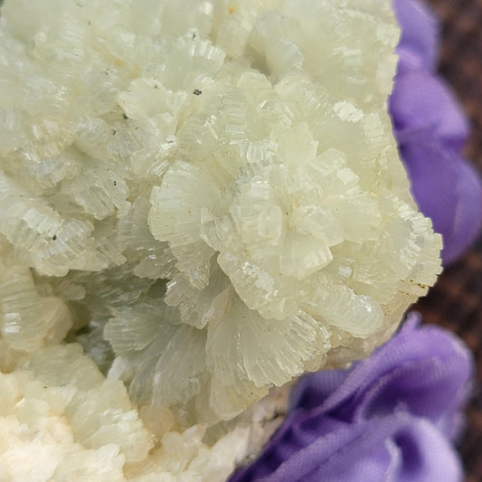 Morocco Prehnite Rock Specimen | Light Green Crystals | Natural Mineral from Boulemane, Imilchil Region | Rough Stone | 52.92g