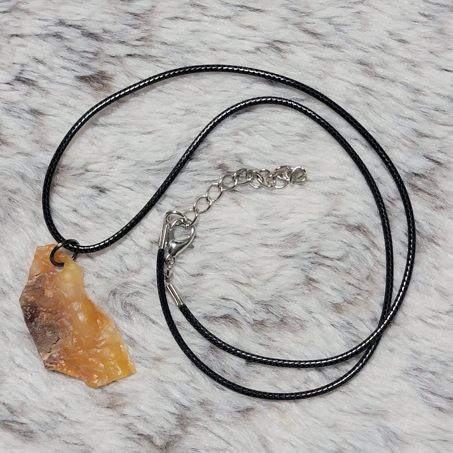 Orange Chalcedony Necklace | Natural Rock Pendant | Geology Gift from California | Crystal Jewelry