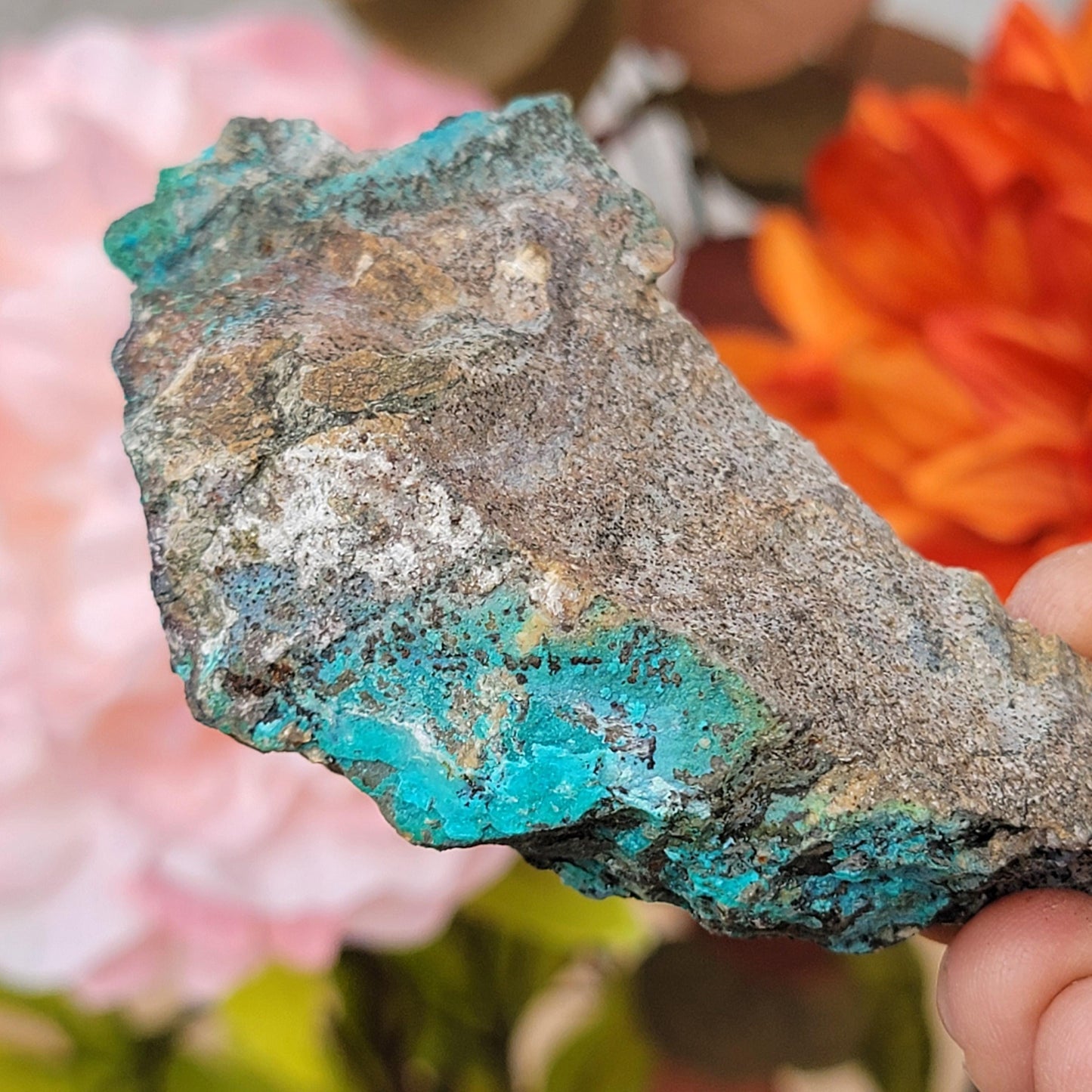 Blue and Green Chrysocolla Rock Specimen 119.69g | Copper Ore | Planet Mine | Arizona | Raw Stone