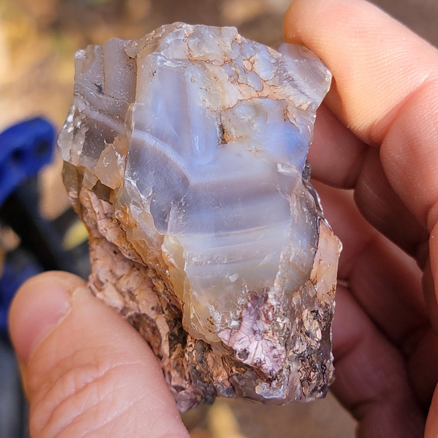 Unique Banded Agate from California | Raw Mineral Specimen | 109.12 grams