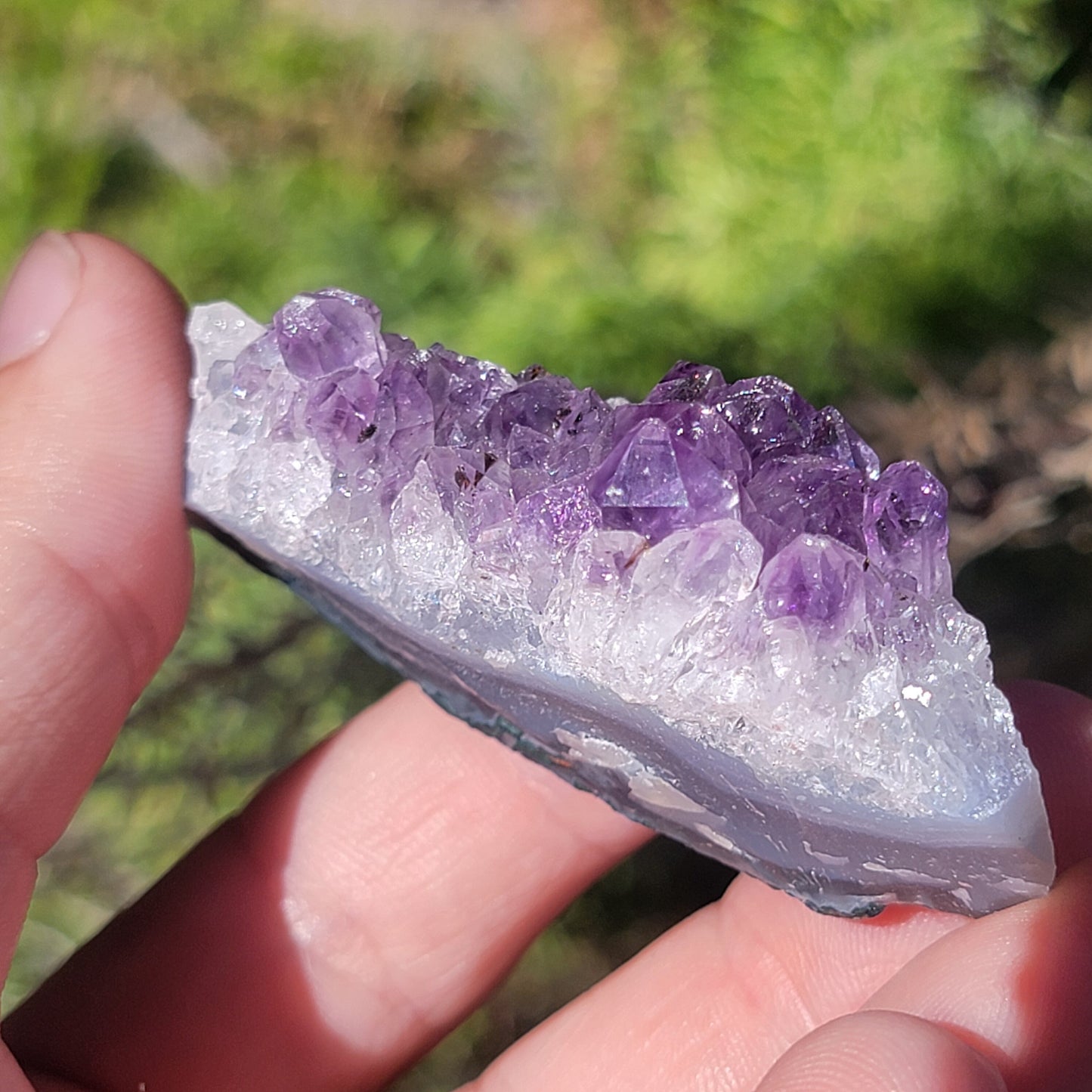 Amethyst Crystal Rock Specimen, Purple Quartz Display Sample from Brazil, 39.91 grams