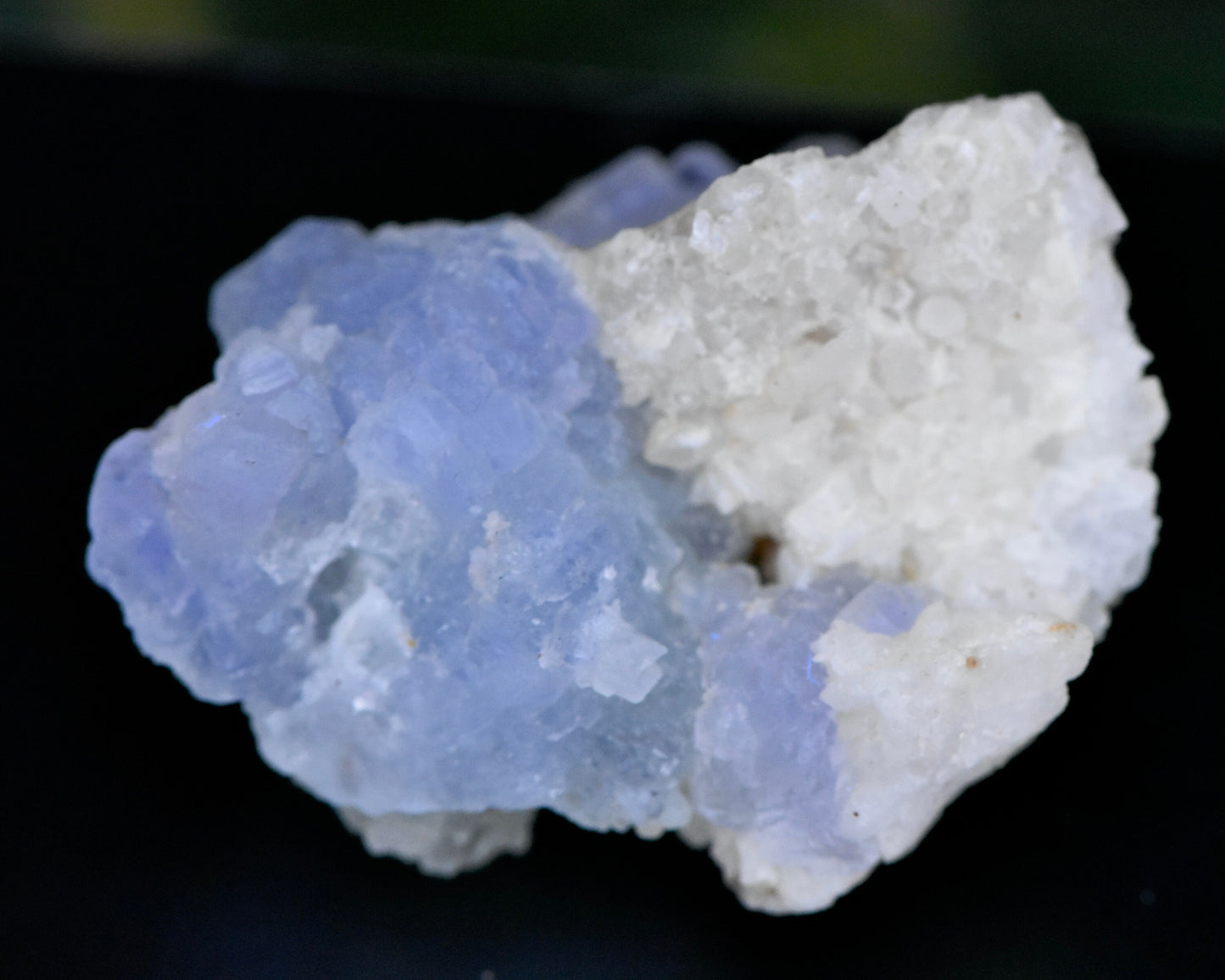 Green Fluorite Rock Specimen | Translucent Crystal with Quartz | 3 Clowns Pocket, Oatman, Arizona | Fluorescent Mineral | 37.6g