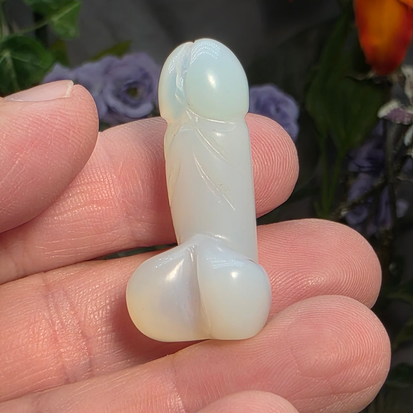1.5" Miniature Opalite Carving | Iridescent Gemstone Pocket Stone | Cute Funny Gift