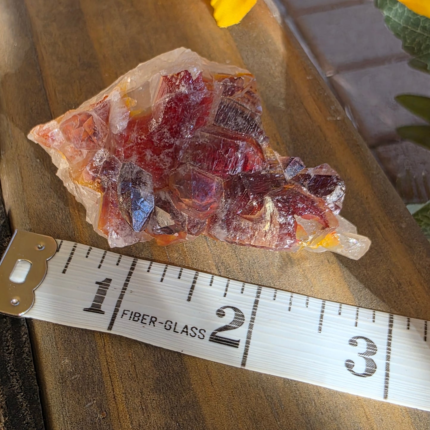 Red Quartz Cluster Crystal Specimen from Morocco | Rough Mineral Sample | 82.57 grams