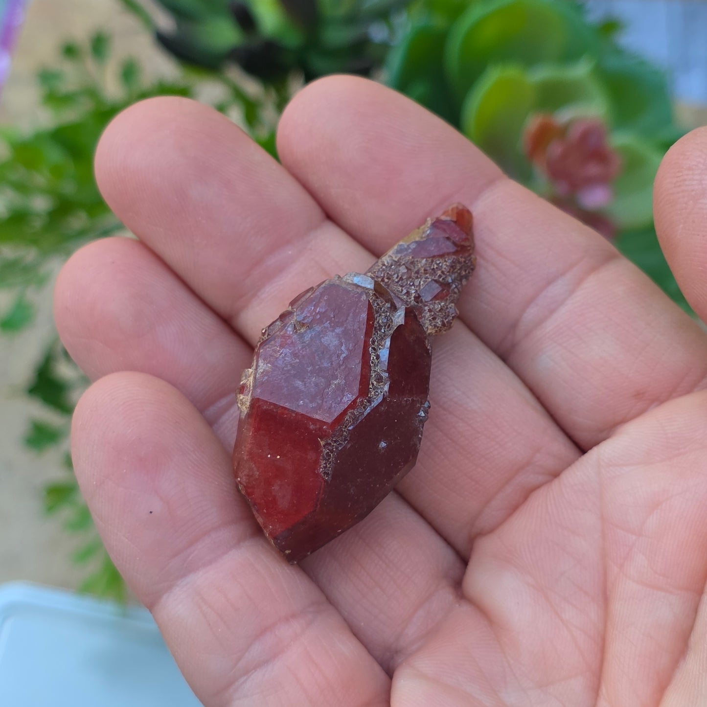 Stunning Red Quartz Crystal Specimen from Morocco | Rough Mineral Sample | 14.18 grams