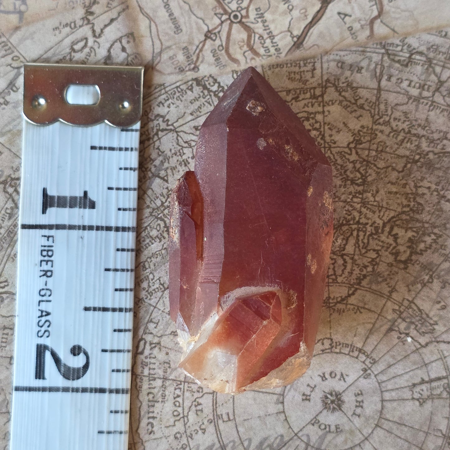 Pointed Red Quartz Crystal Specimen from Morocco | Rough Mineral Sample | 29.37 grams