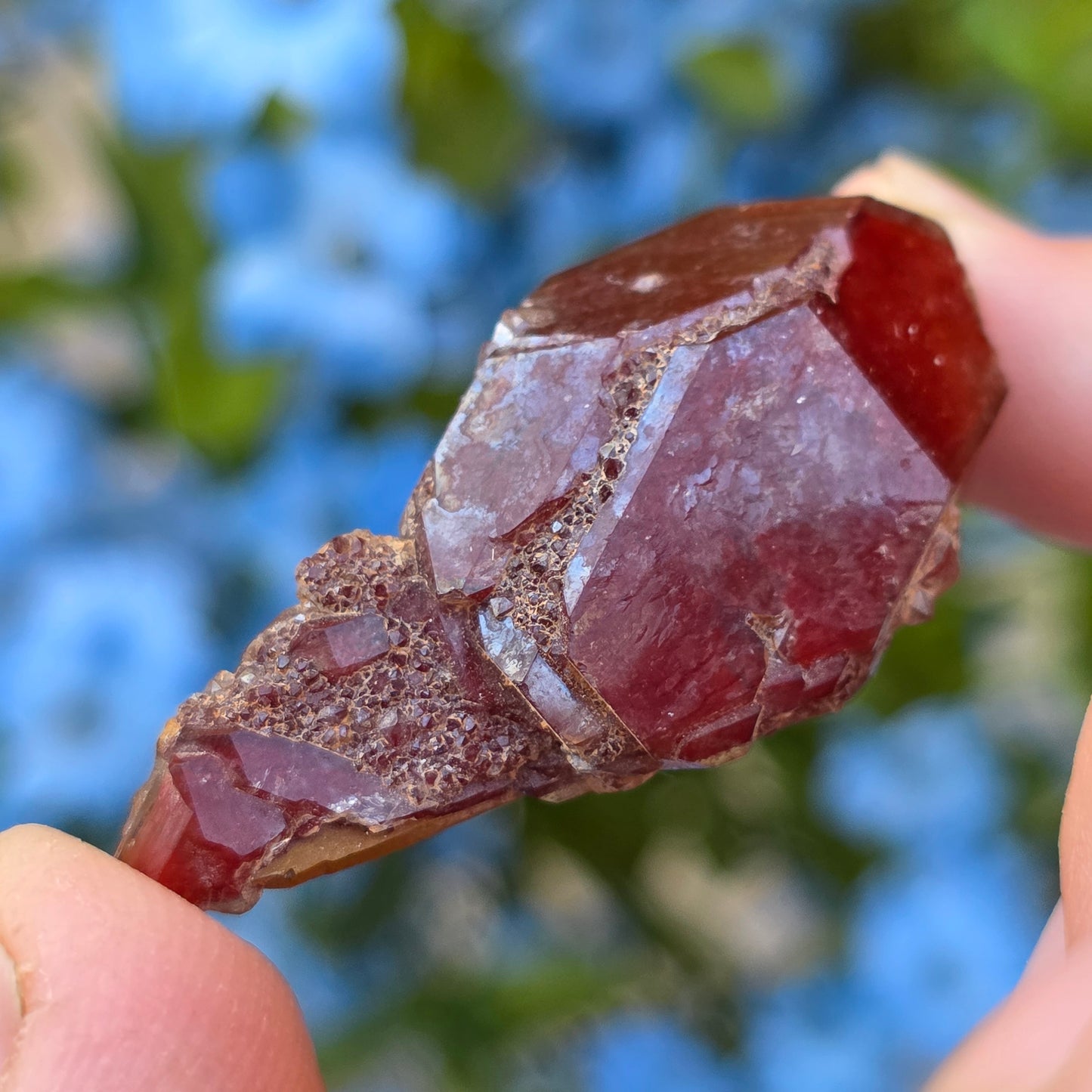 Stunning Red Quartz Crystal Specimen from Morocco | Rough Mineral Sample | 14.18 grams