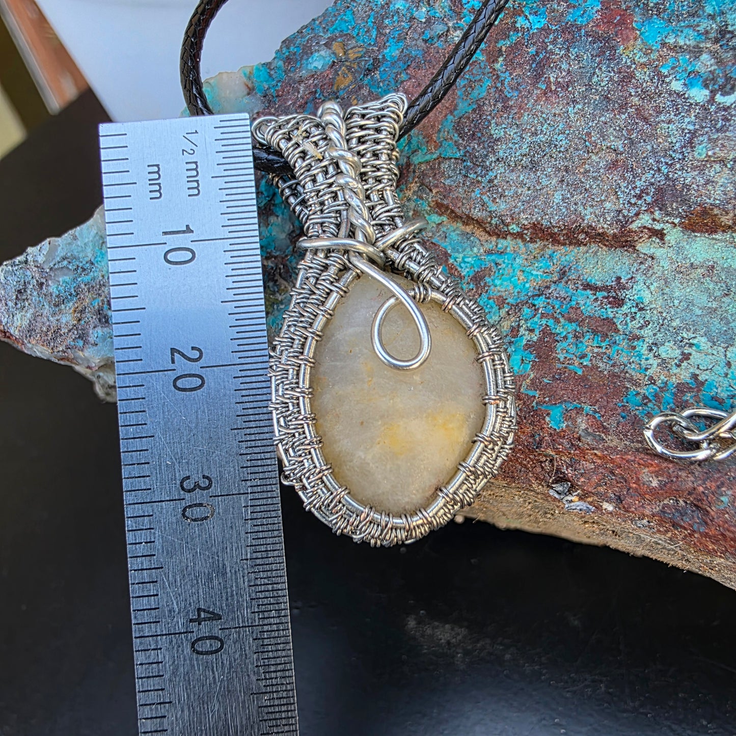 Natural River Rock Stone Pendant Necklace | Nature Themed Jewelry | Unique Handmade Gift