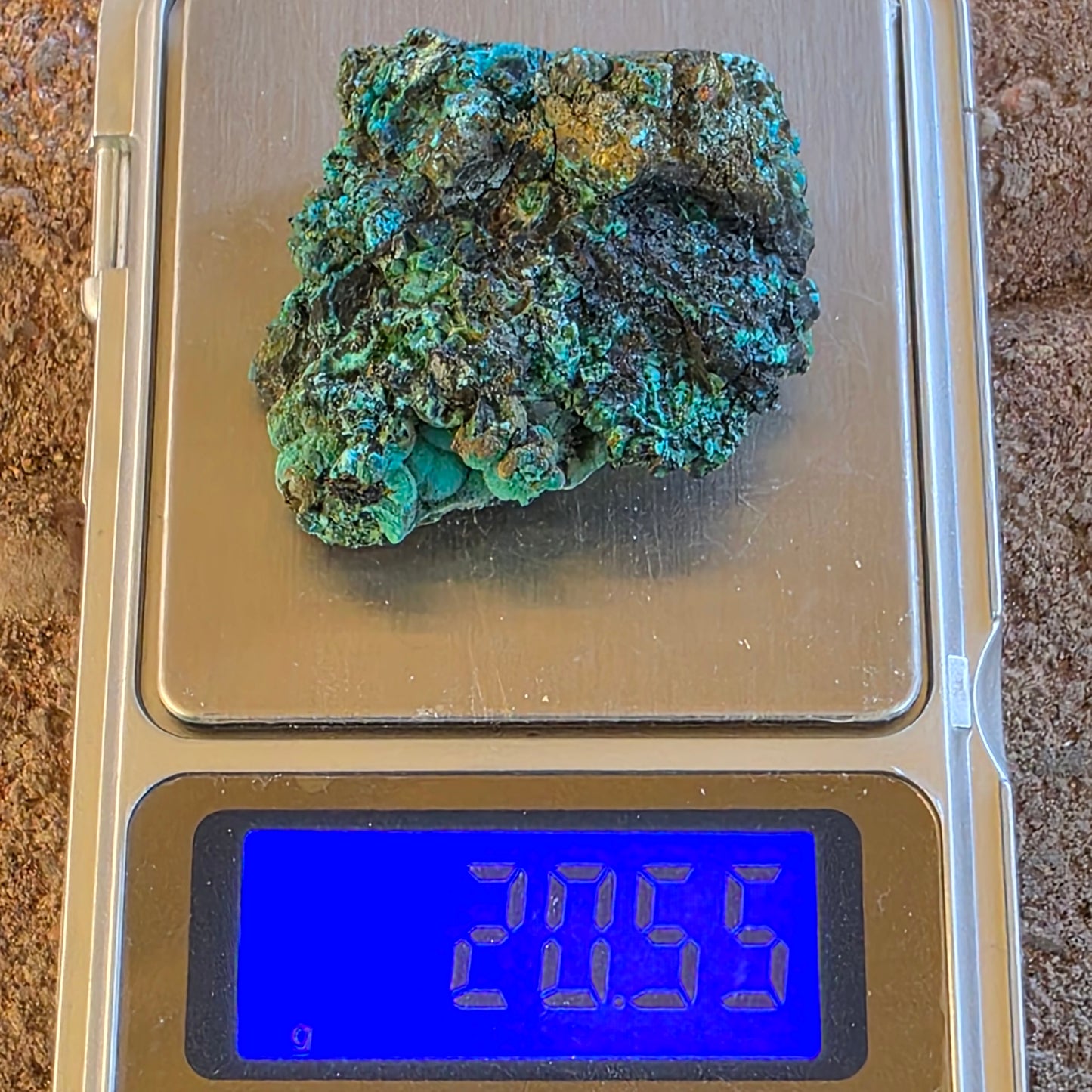 Chrysocolla Mineral Specimen, Copper Ore Rock, Planet Mine, Arizona, with Botryoidal Texture Feature