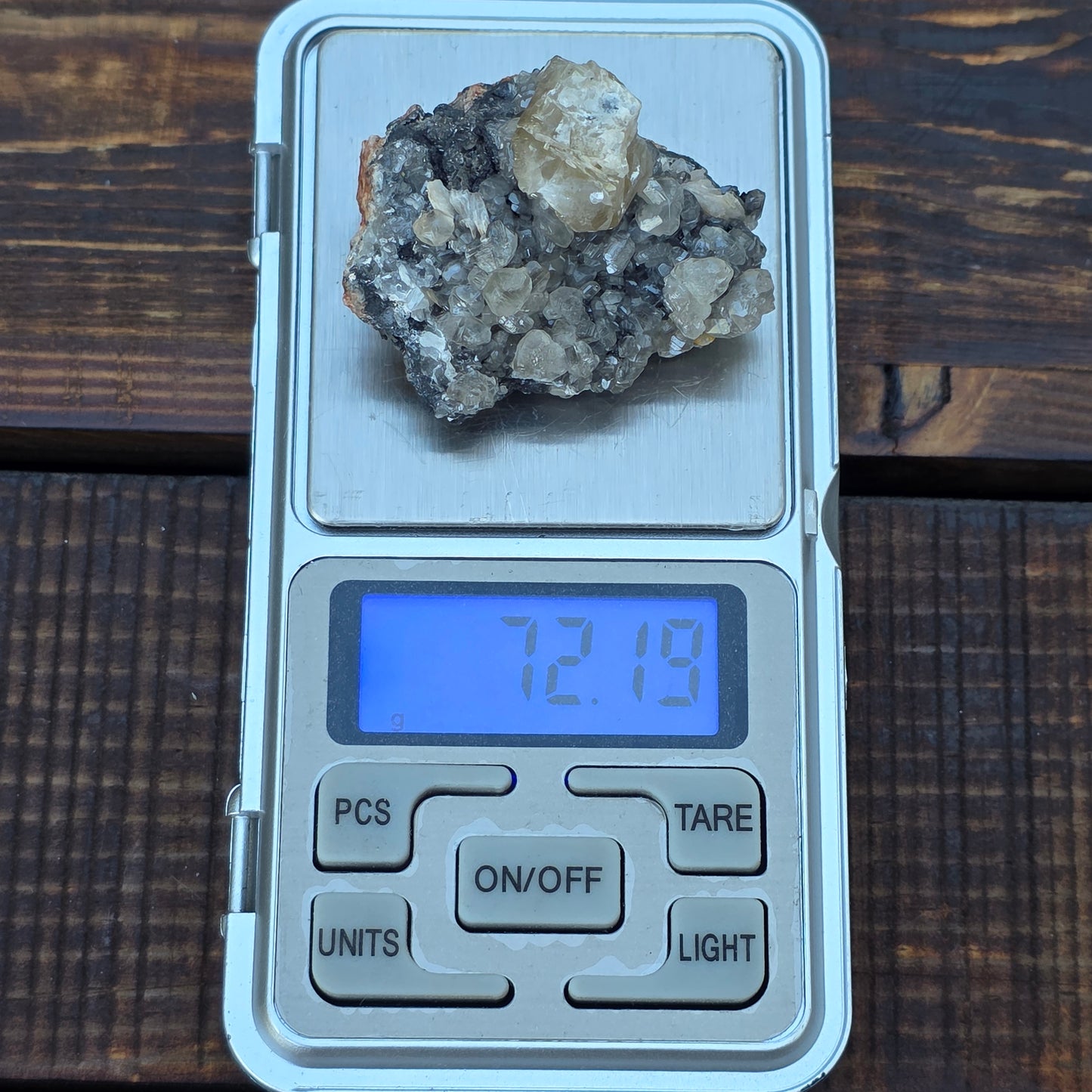Phenomenal Cerussite Rock Specimen | with Galena and Barite | UV Reactive Glowing Mineral | Natural Raw Stone | 72 g