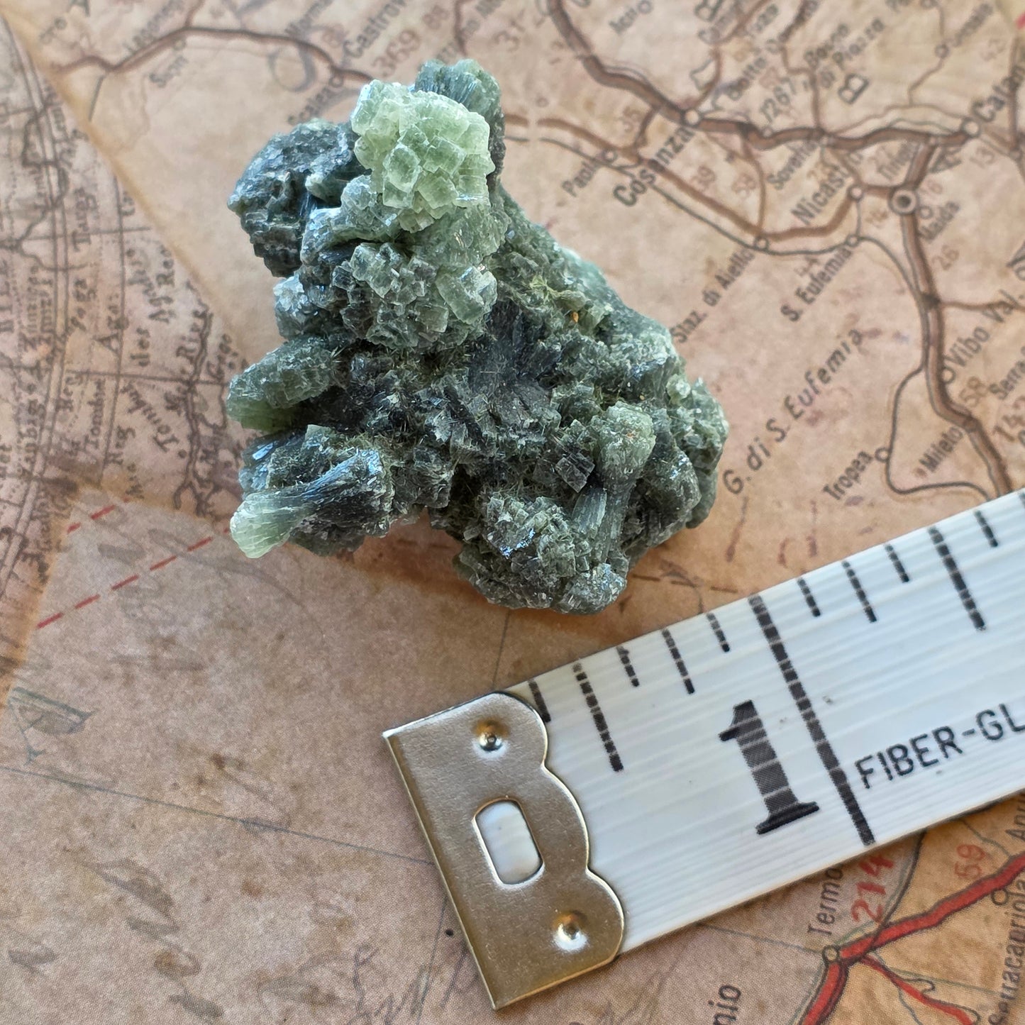 Prehnite Rock Specimen | Green Crystals | Natural Mineral from Morocco, Imilchil Region | Geology Gift