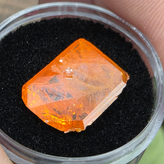 Stunning Half Inch Wulfenite Crystal | Orange Mineral | Red Cloud Mine | La Paz County | Arizona | Raw Stone