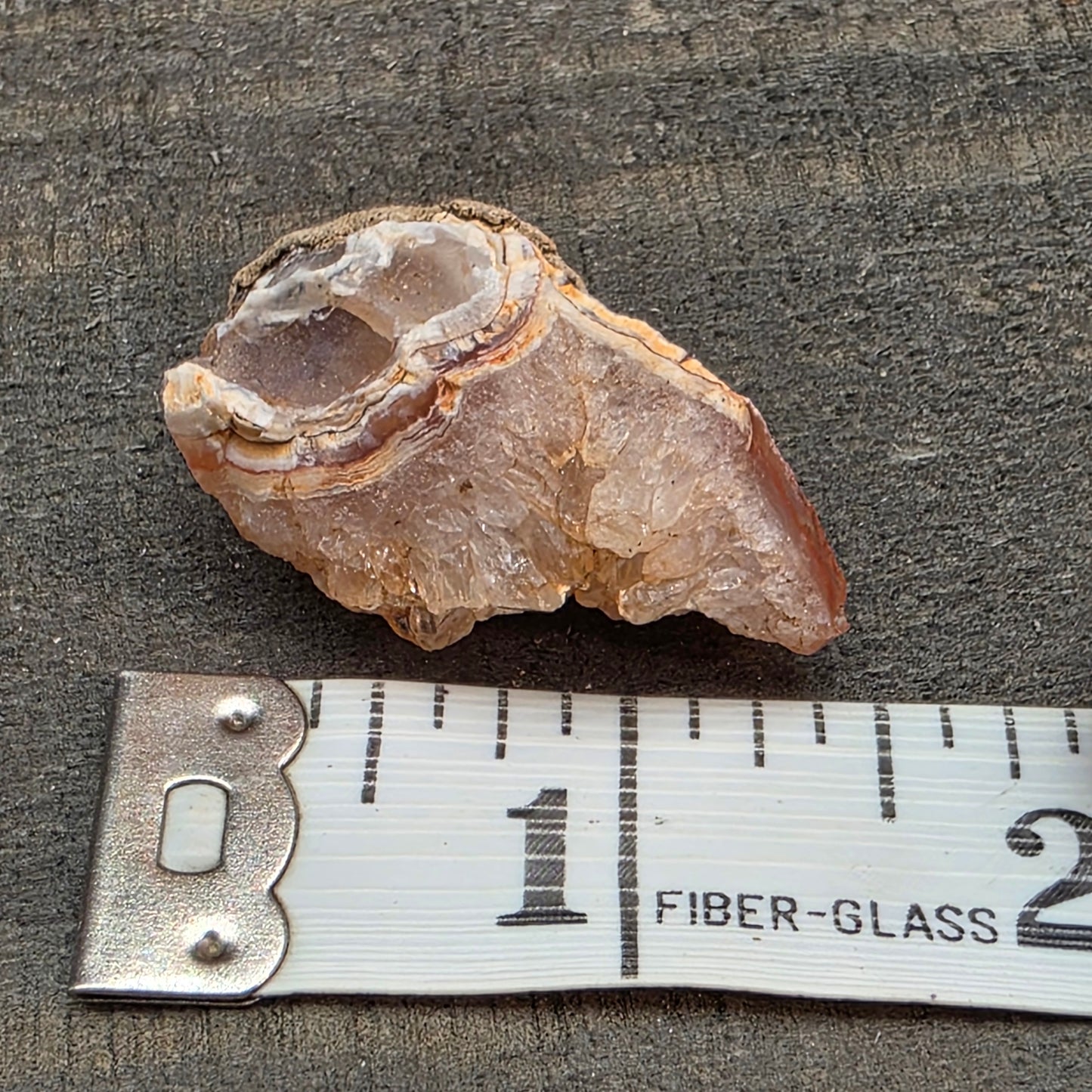 Agate with Quartz Crystal Specimen: Natural Mule Mountains, California Desert Rock (12.90 grams)