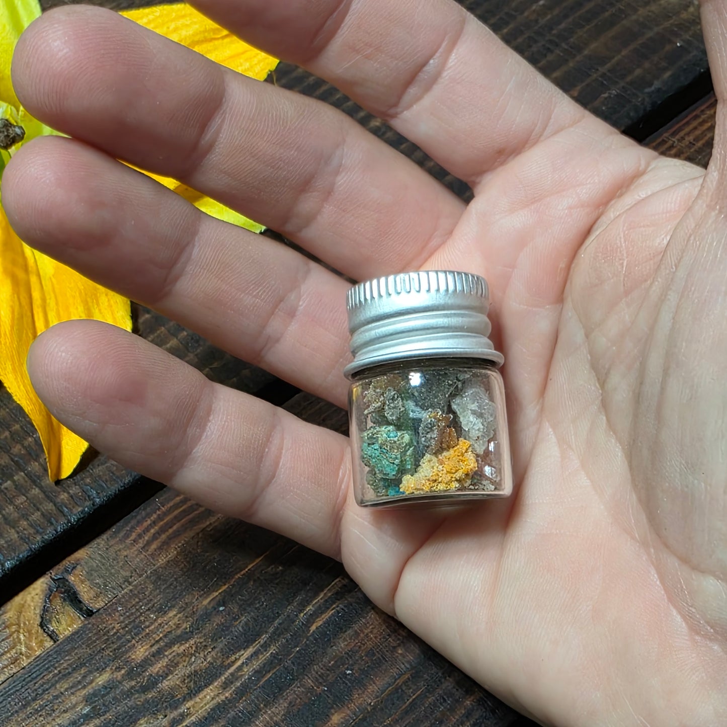 Arizona Rocks! Mini AZ Mineral Mix in Glass Jar, Raw Rough Natural Rock Pieces, Small Geology Gift