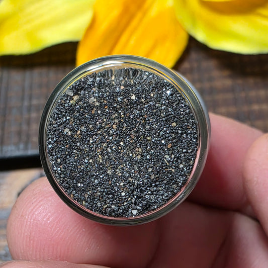 Magnetic Black Sand! Mini Glass Jar Full of Natural Black Magnetic Sand, Small Fun Geology Gift