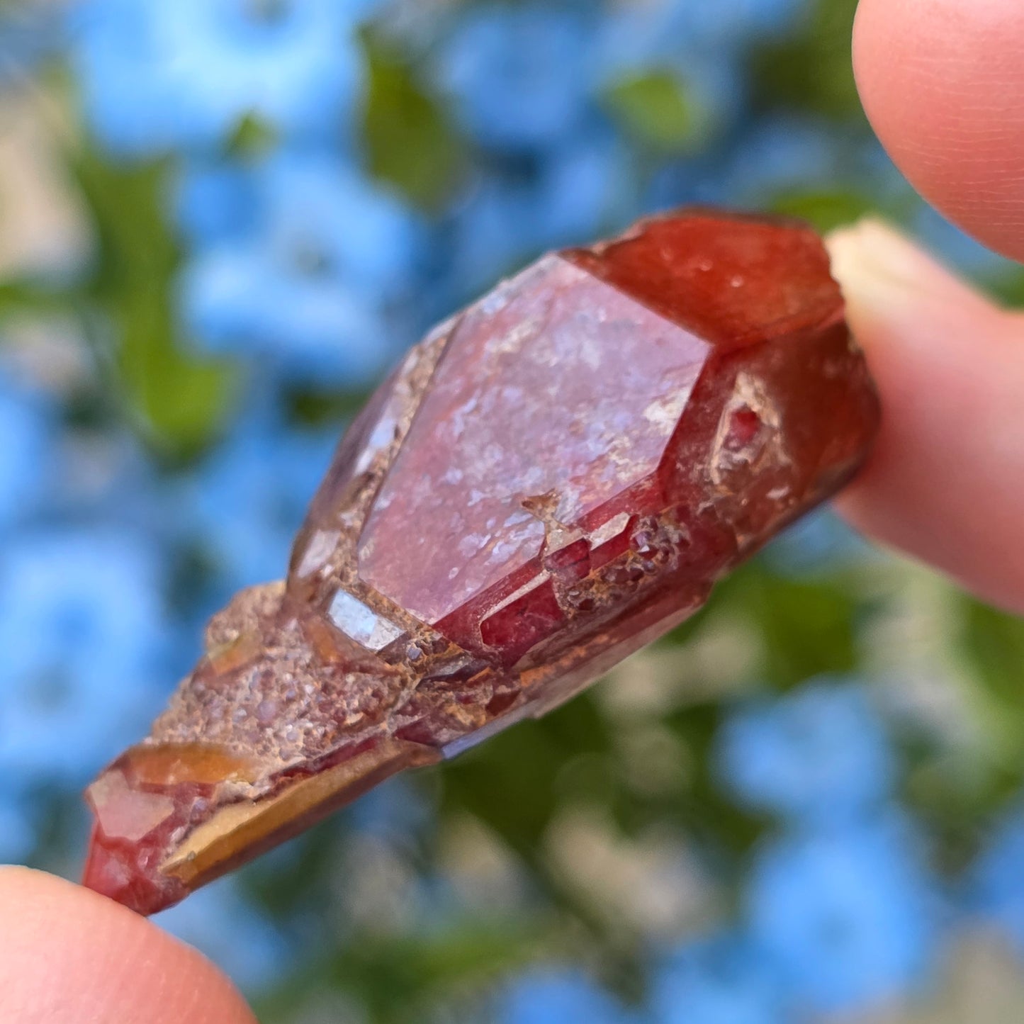 Stunning Red Quartz Crystal Specimen from Morocco | Rough Mineral Sample | 14.18 grams