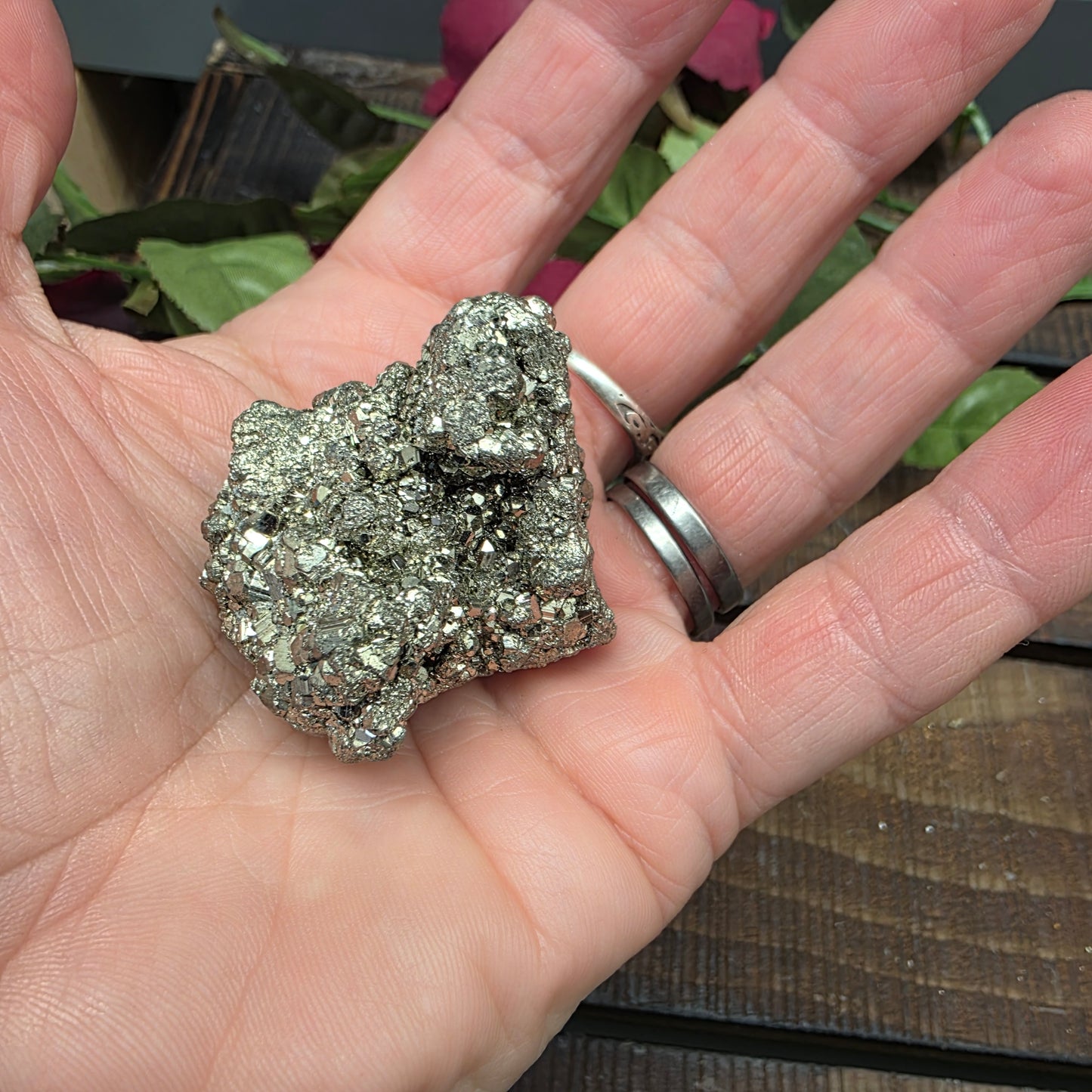 Pyrite Cluster Rock Specimen | Raw Natural Crystal Mineral | Fool's Gold | 67.92 g