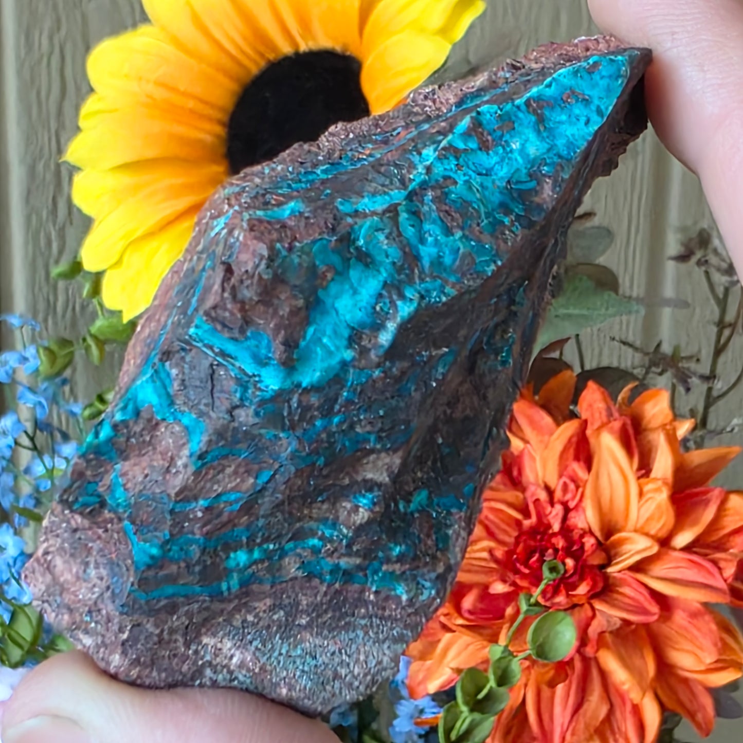 Chrysocolla Copper Ore Rock Specimen | Planet Mine | Arizona | Natural Raw Stone | 70.83 g