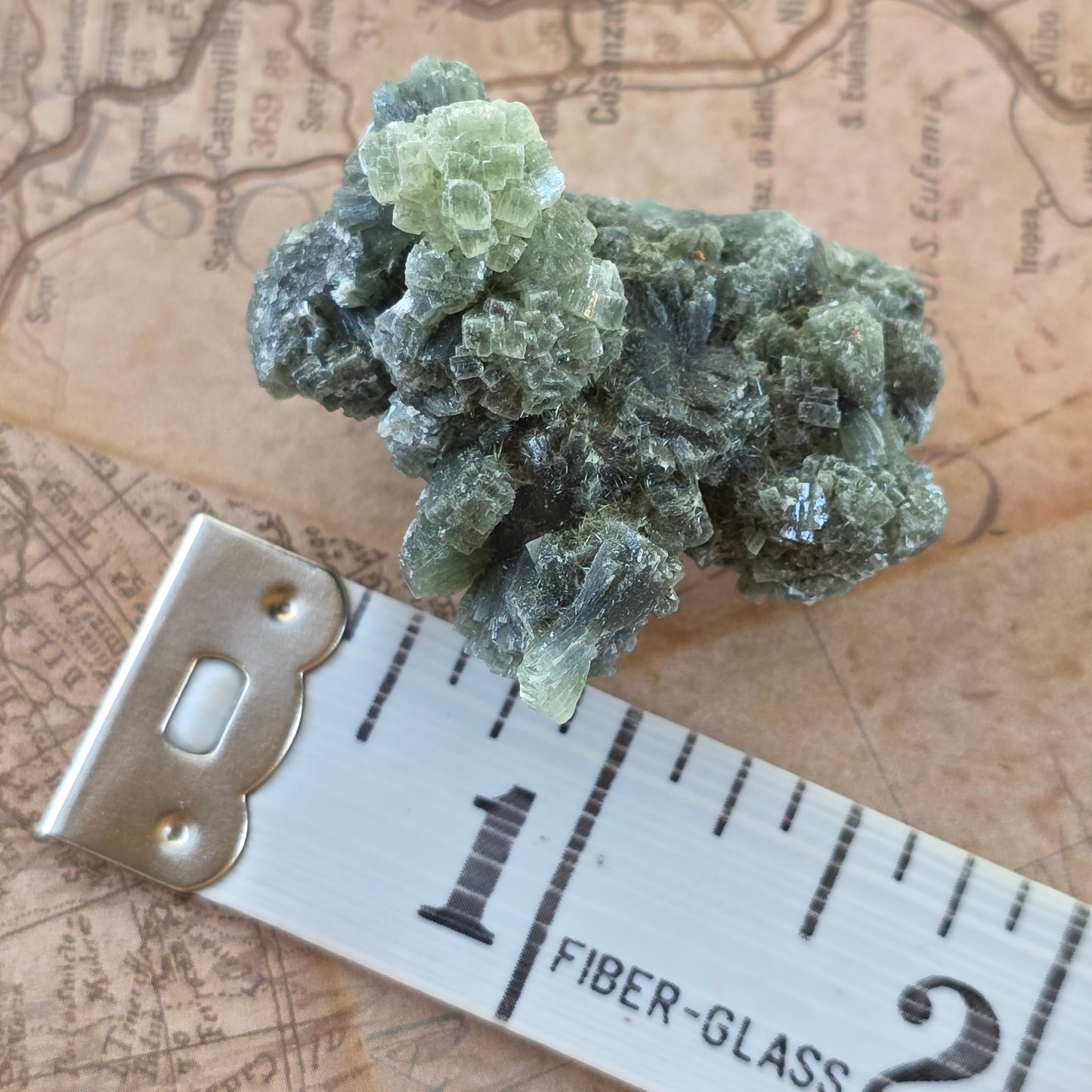 Prehnite Rock Specimen | Green Crystals | Natural Mineral from Morocco, Imilchil Region | Geology Gift
