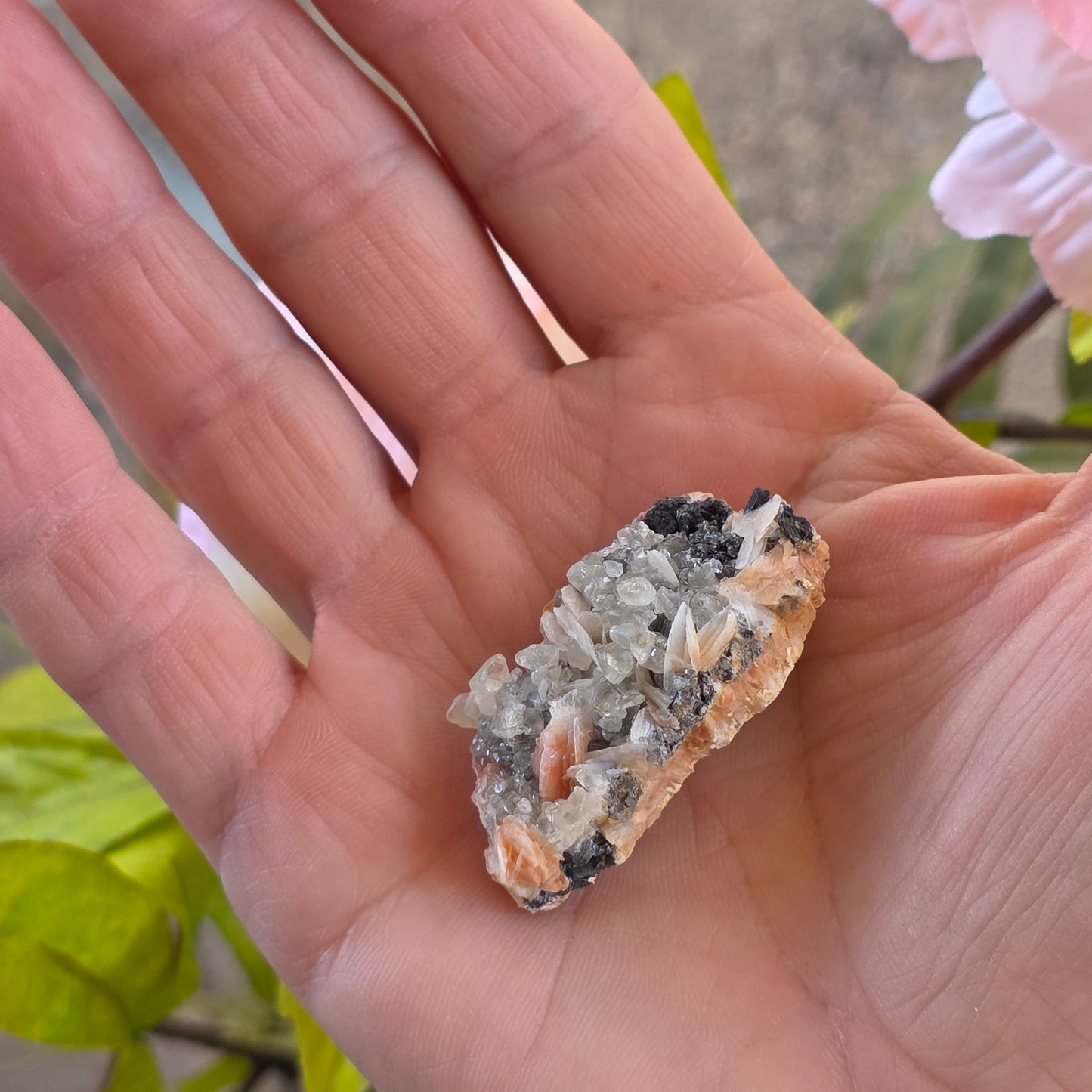 Gorgeous Cerussite Rock Specimen | with Galena and Barite | UV Reactive Glowing Mineral | Natural Raw Stone