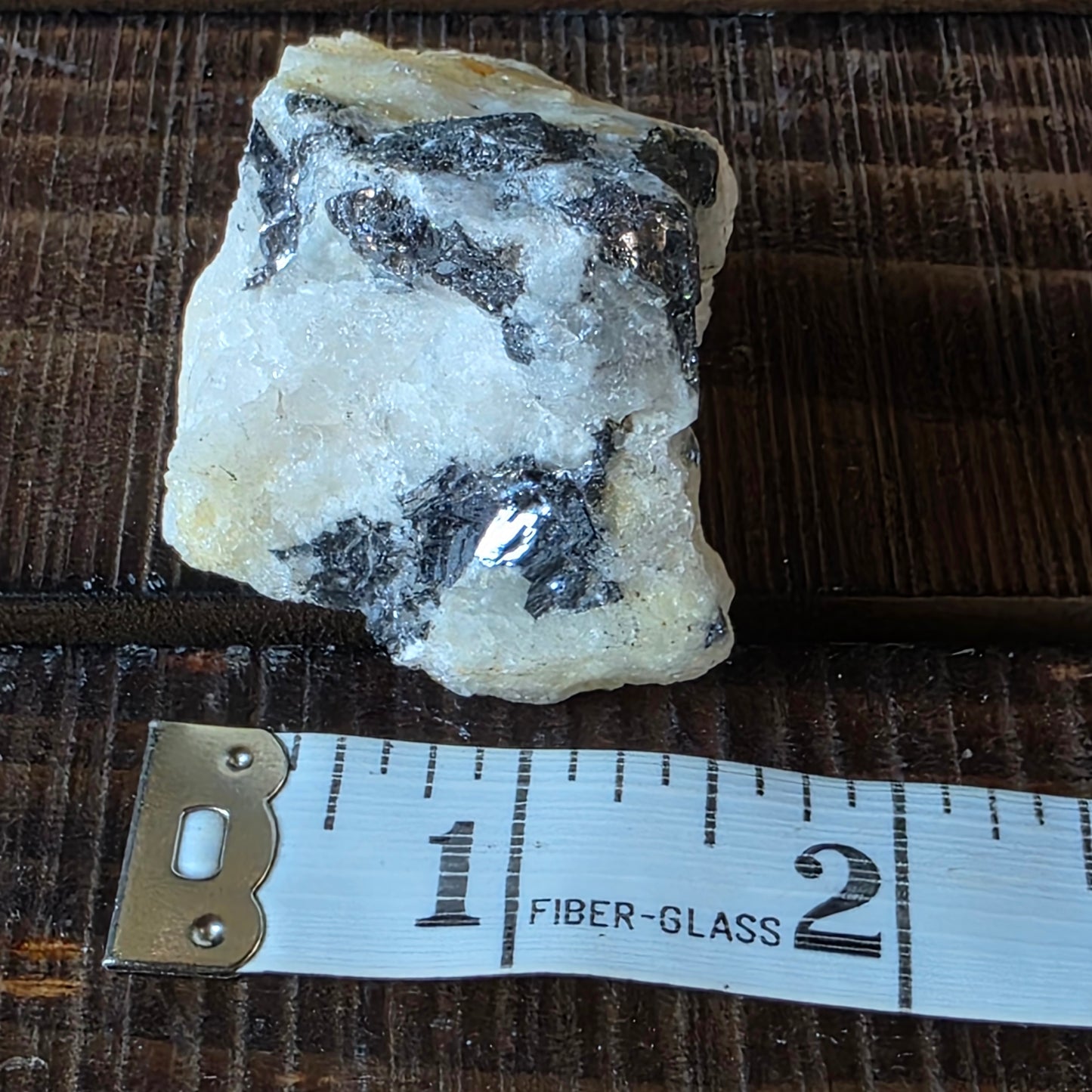 Galena on Quartz Matrix Rock - 105.44g - Mineral Specimen from Morocco - Raw Shiny Stone
