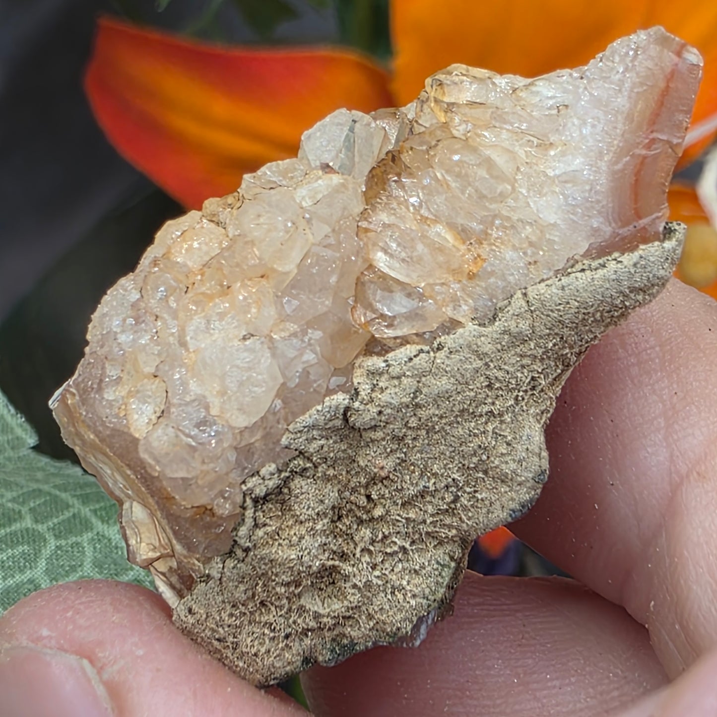 Agate with Quartz Crystal Specimen: Natural Mule Mountains, California Desert Rock (12.90 grams)