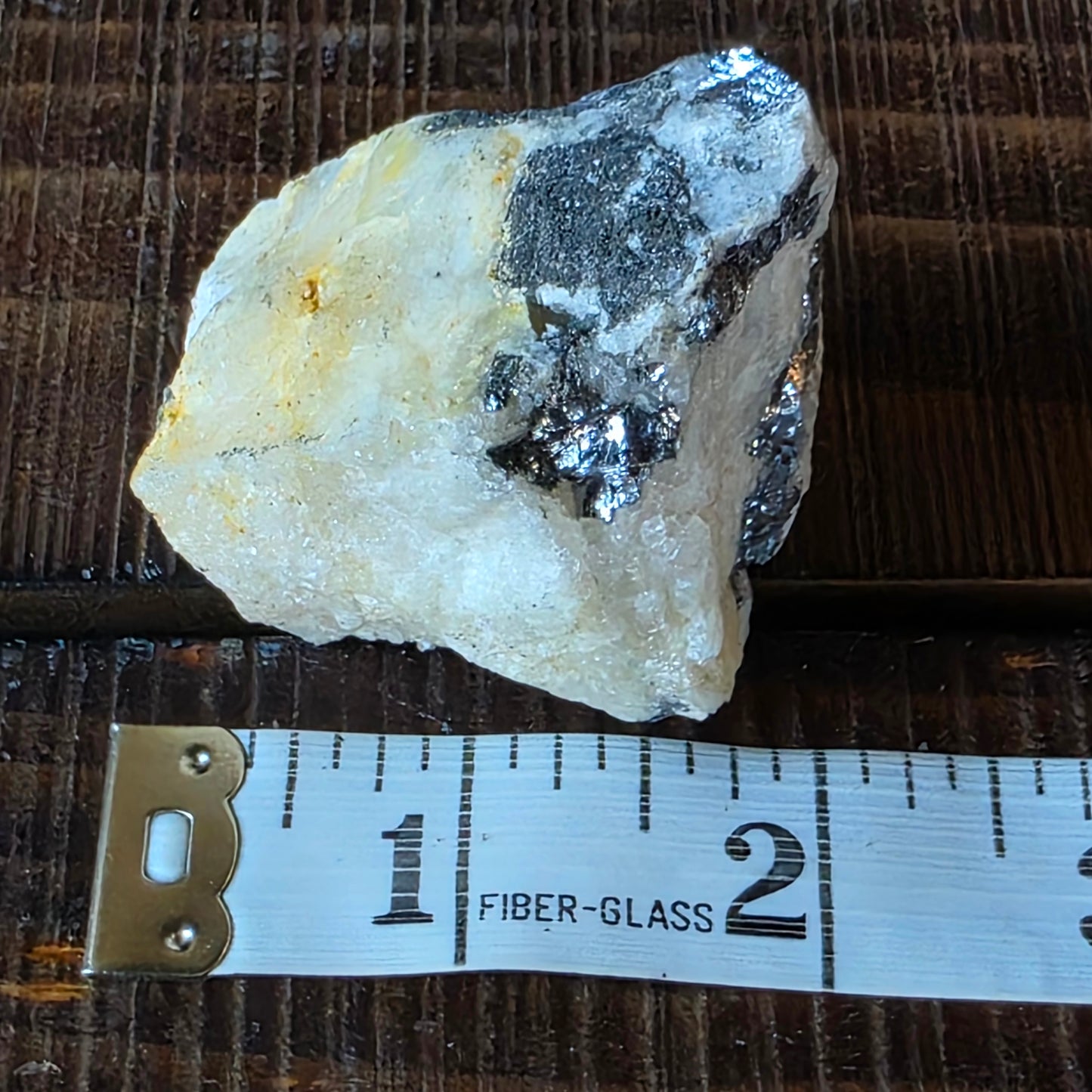 Galena on Quartz Matrix Rock - 105.44g - Mineral Specimen from Morocco - Raw Shiny Stone