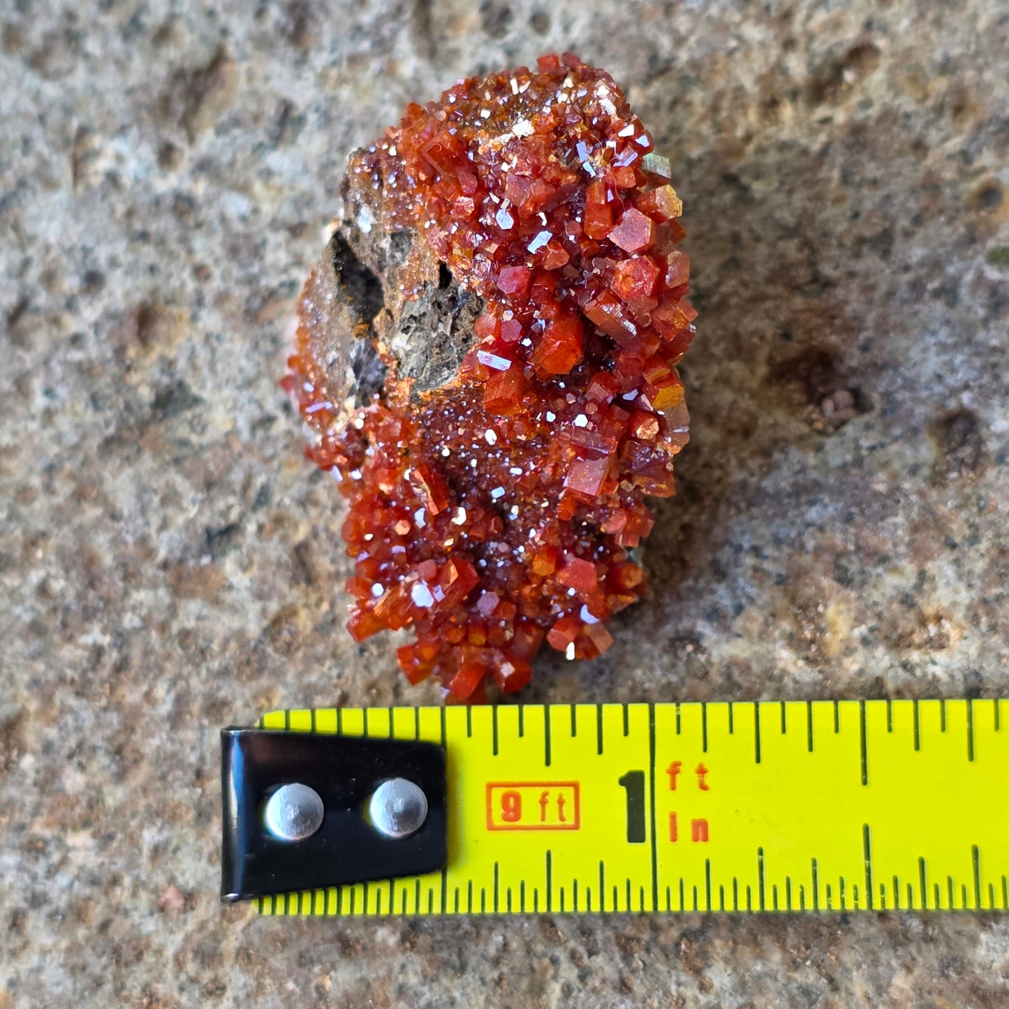 Arizona Vanadinite Rock | Red Crystals | La Paz County | Arizona | Raw Stone