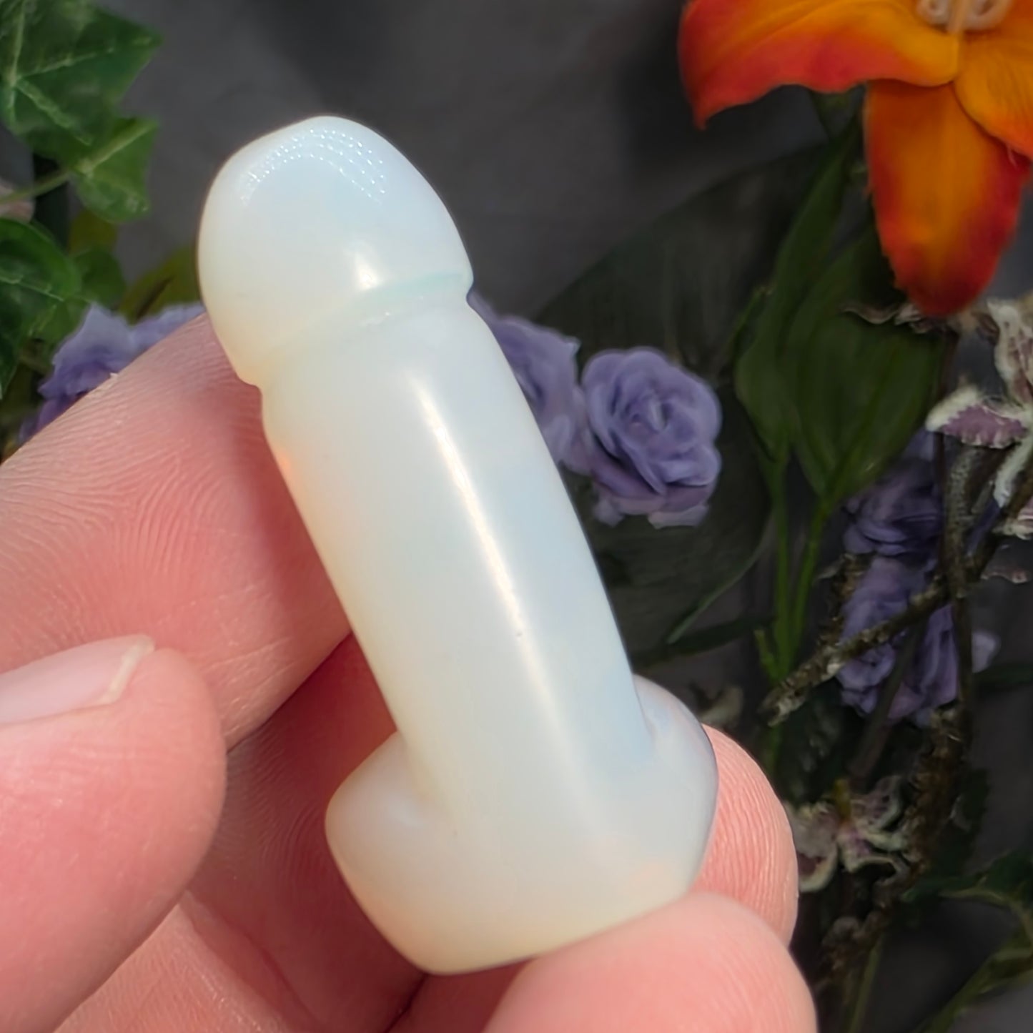 1.5" Miniature Opalite Carving | Iridescent Gemstone Pocket Stone | Cute Funny Gift