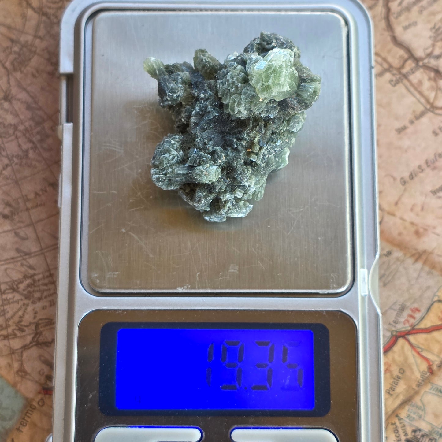 Prehnite Rock Specimen | Green Crystals | Natural Mineral from Morocco, Imilchil Region | Geology Gift