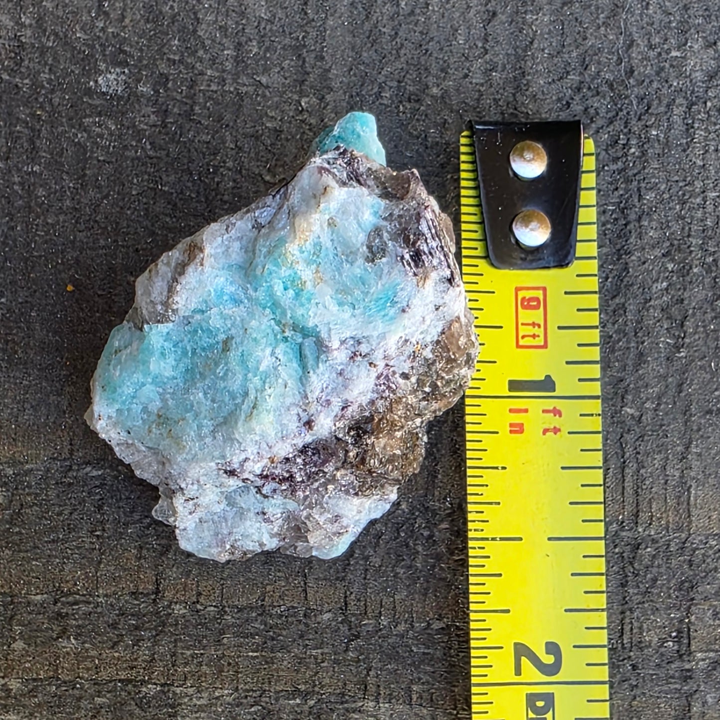 Amazonite with Smoky Quartz and Mica Rock Specimen | Raw Natural Minerals | 33.08 g
