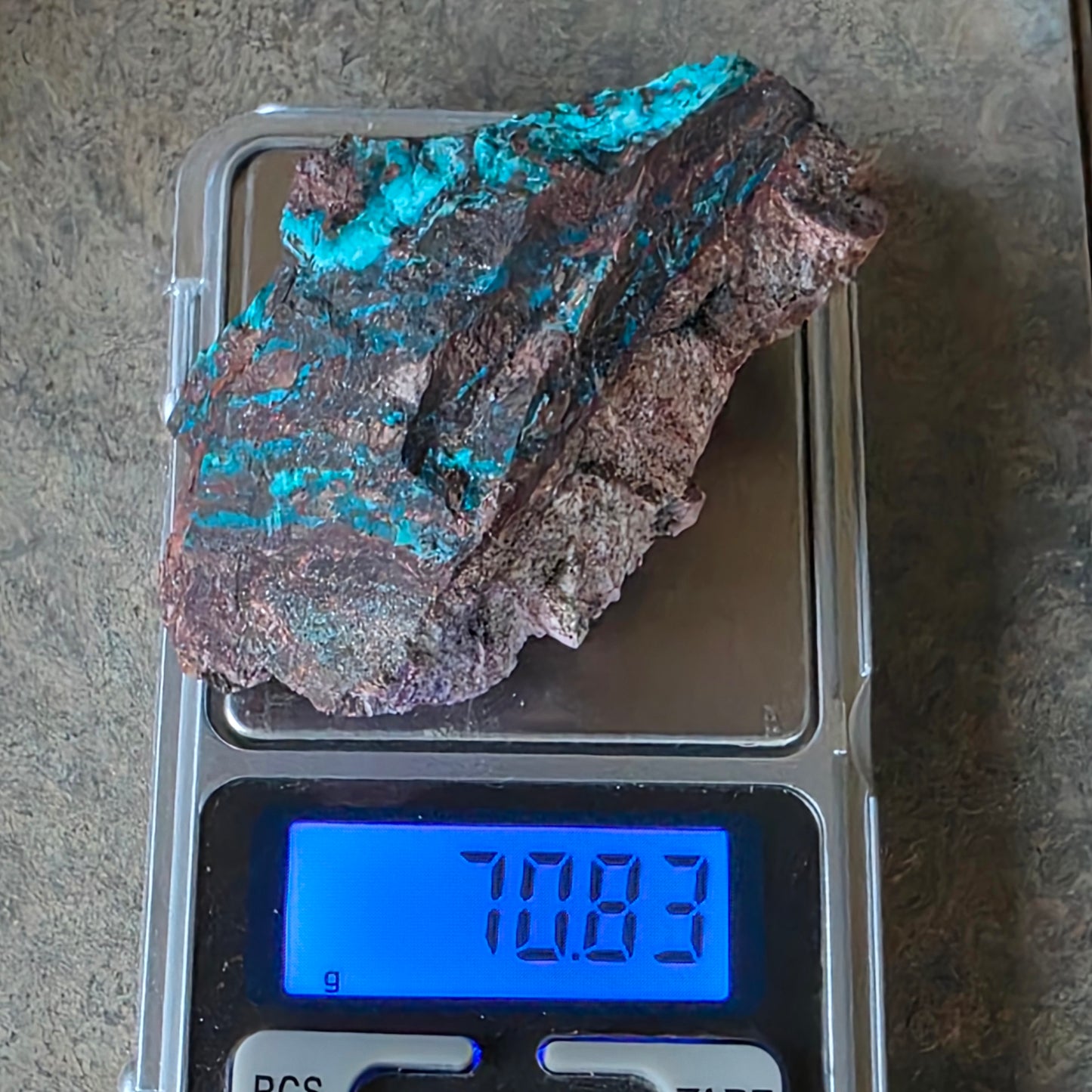 Chrysocolla Copper Ore Rock Specimen | Planet Mine | Arizona | Natural Raw Stone | 70.83 g