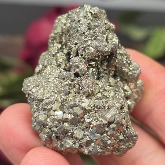Pyrite Cluster Rock Specimen | Raw Natural Crystal Mineral | Fool's Gold | 67.92 g